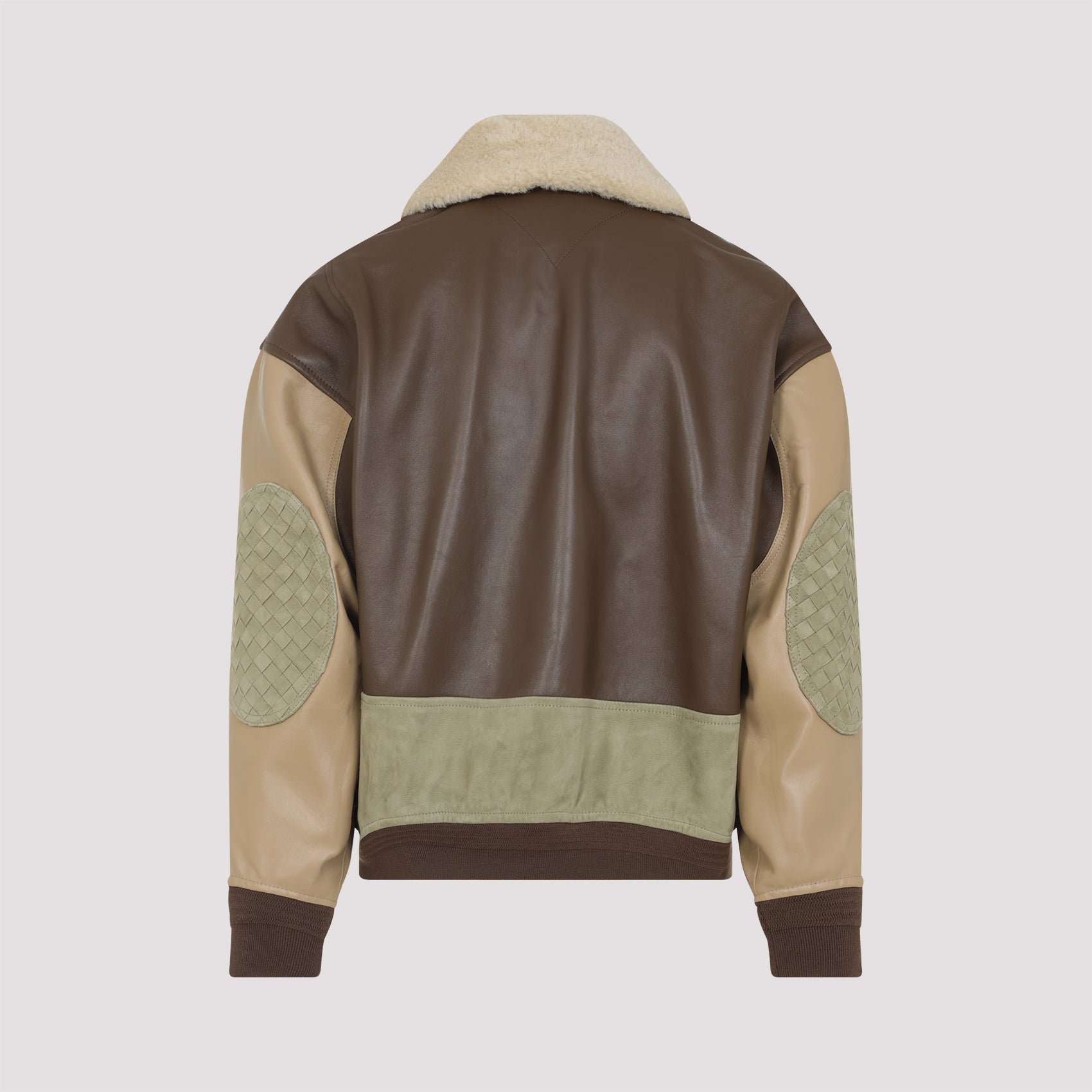 BOTTEGA VENETA Multicolored Leather Bomber Jacket for Men