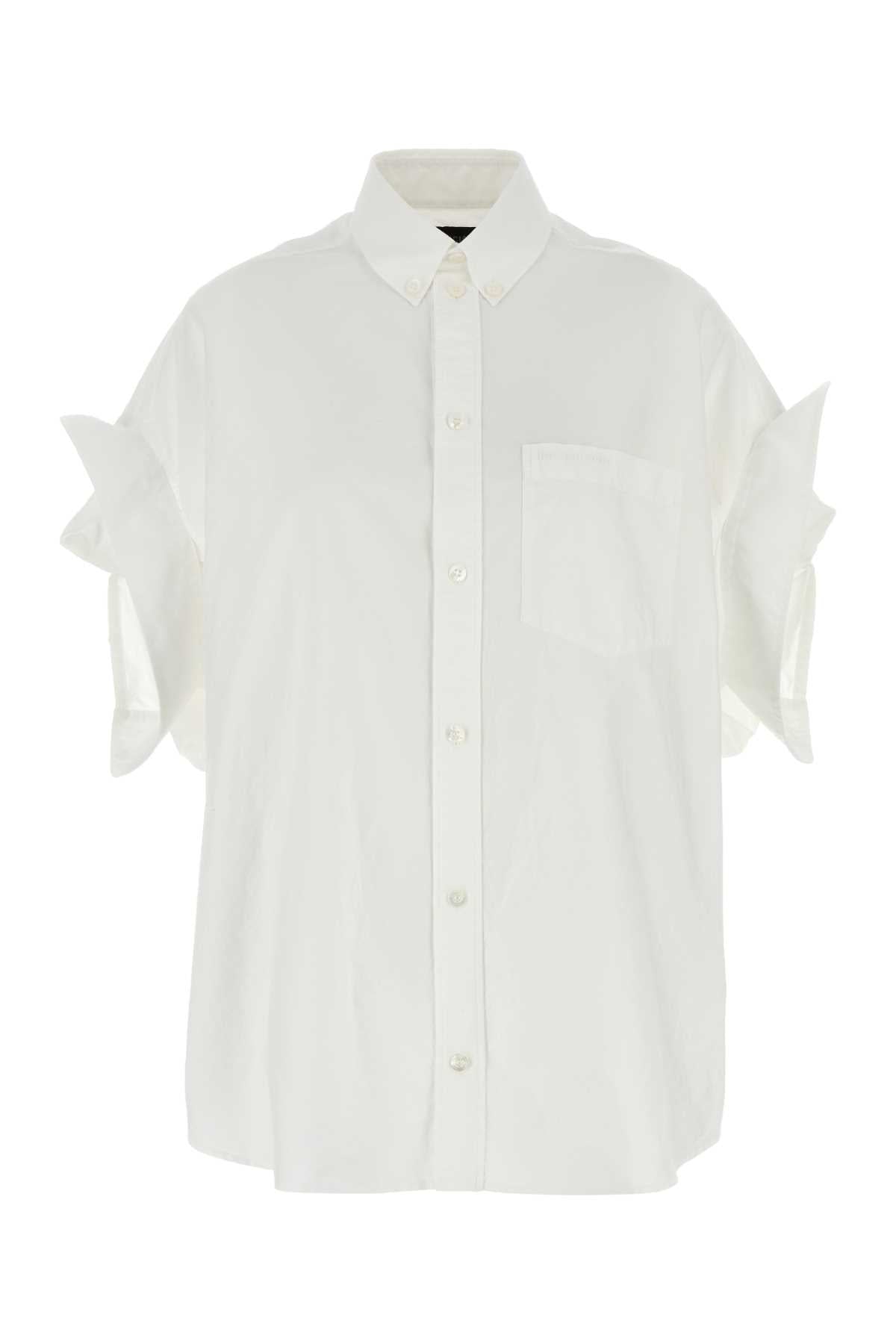 BALENCIAGA Tucked Sleeve Shirt for Women - Spring/Summer 2025