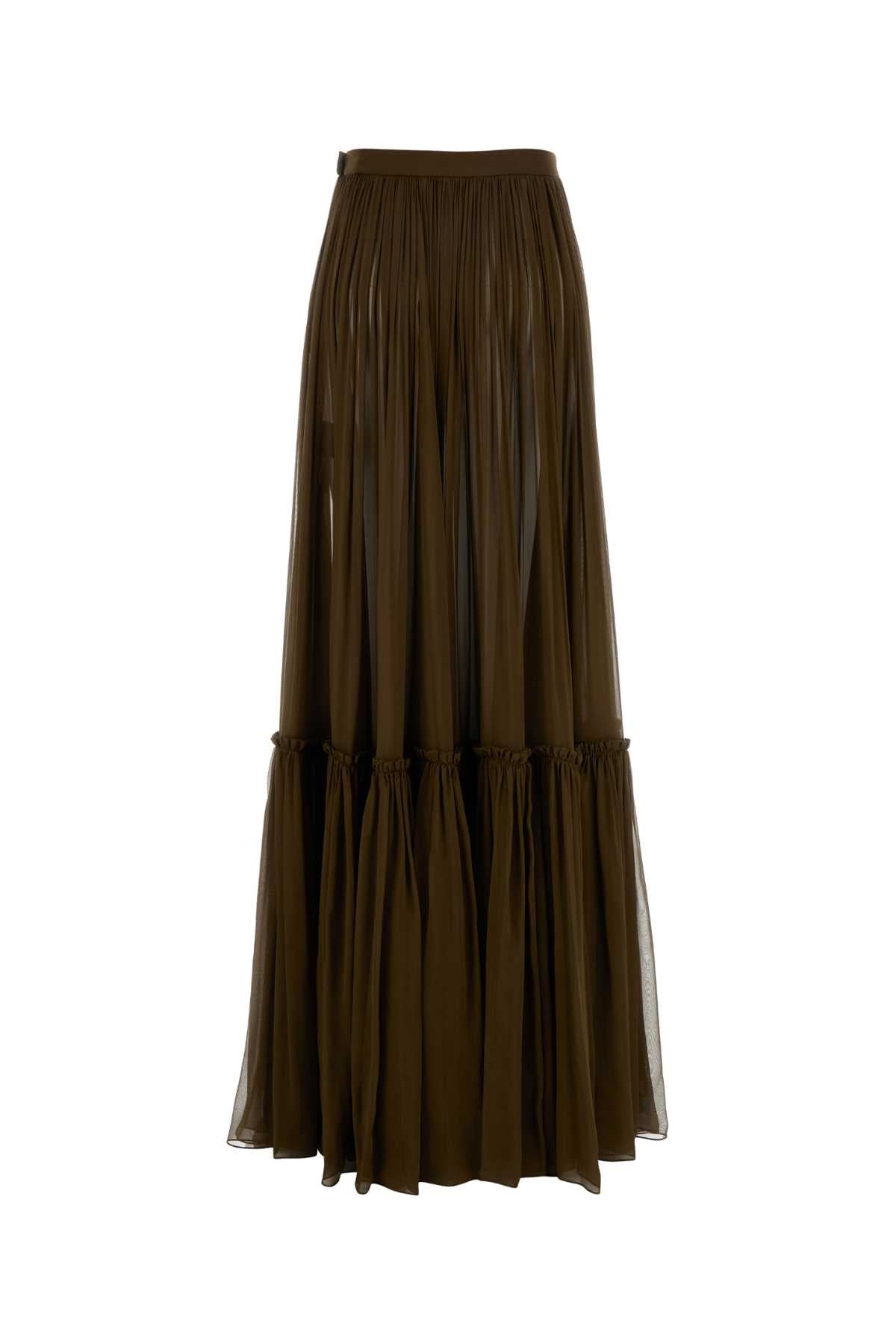 SAINT LAURENT Elegant Crepe Mini Skirt