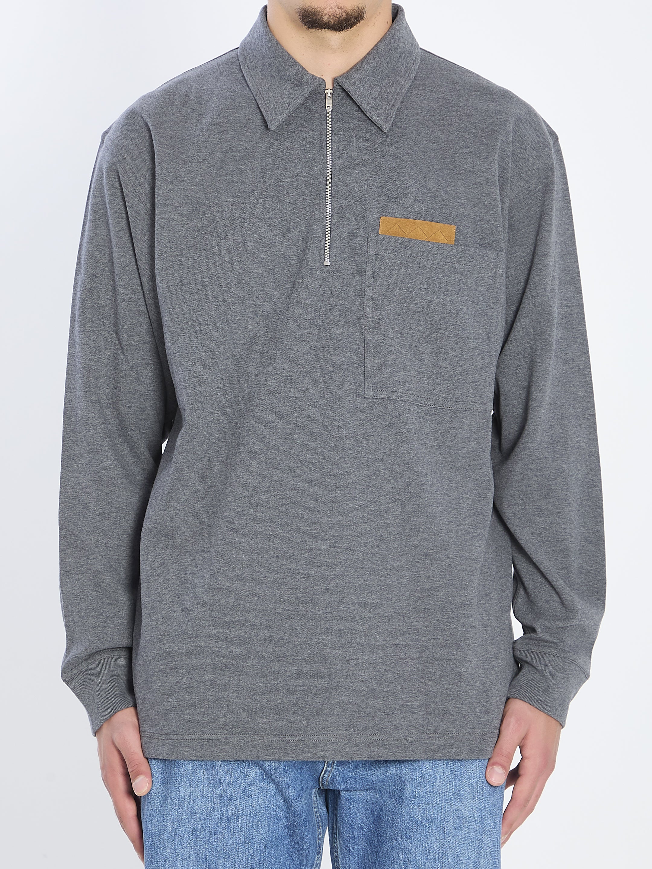 BOTTEGA VENETA Double-Layered Cotton Polo Shirt - Size L