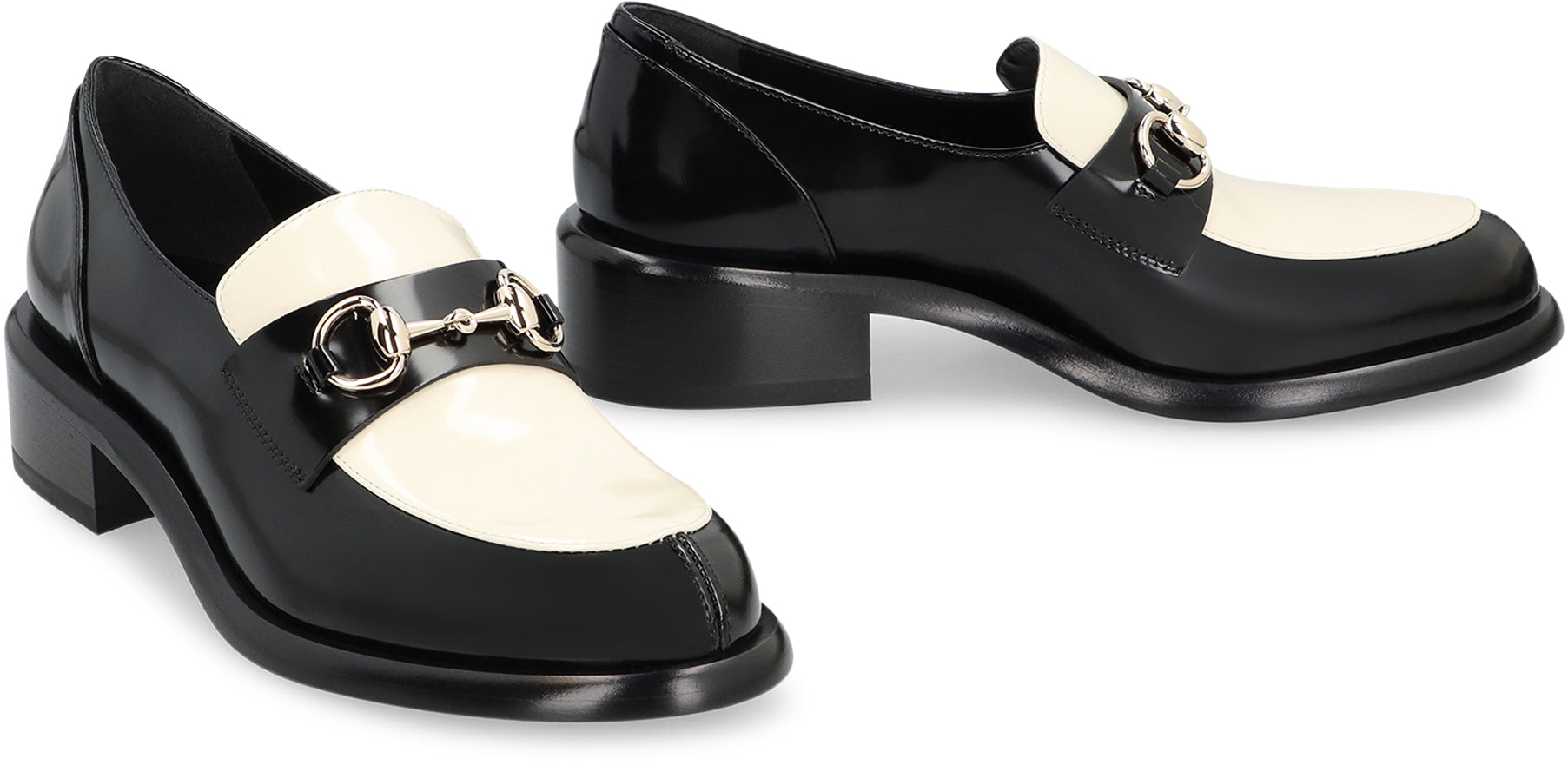 GUCCI Elegant Patent Leather Moccasins - 3.5 cm Heel