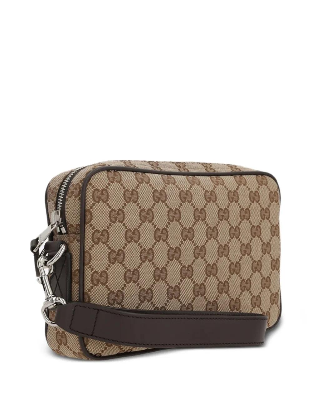 GUCCI Printed Fabric Clutch Crossbody Handbag for Men - FW25