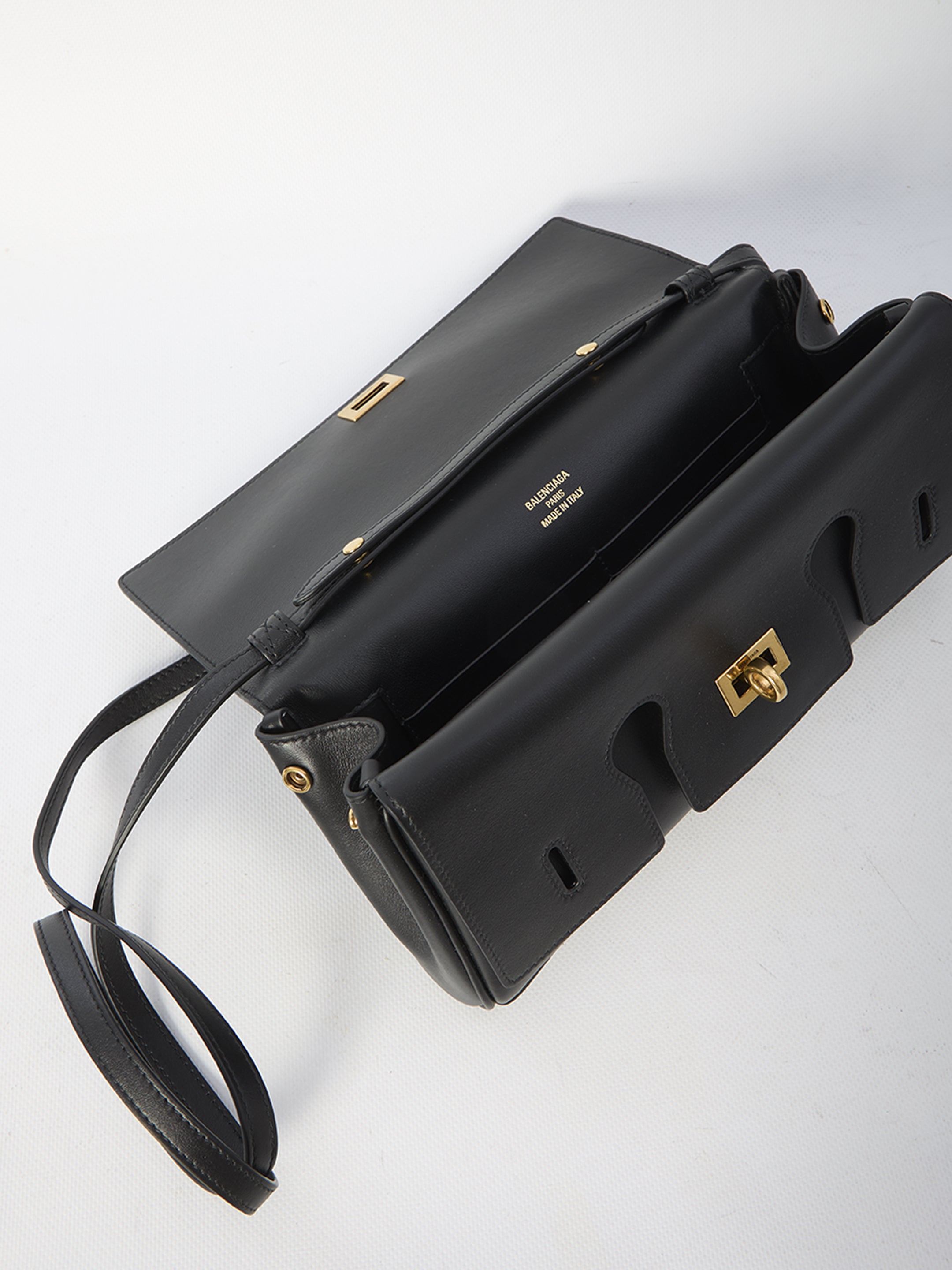BALENCIAGA Mini Smooth Calfskin Leather Clutch