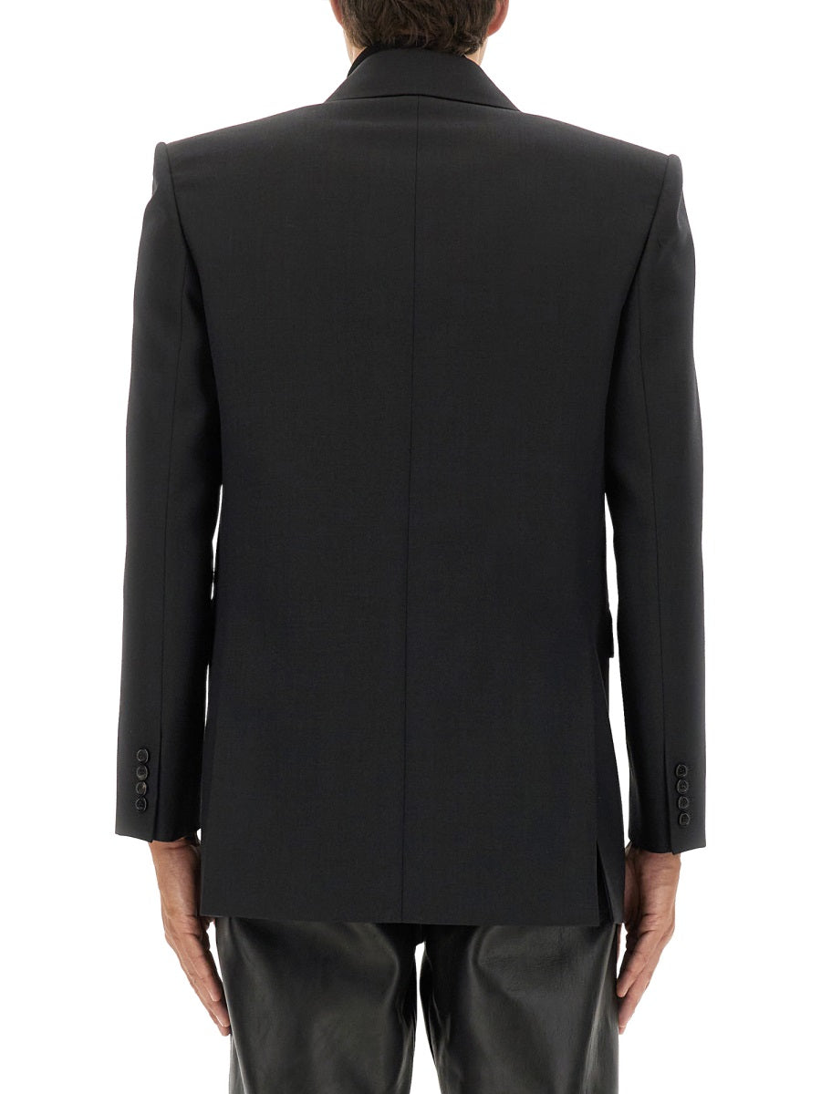 SAINT LAURENT Double-Breasted Wool Jacket - Size 48 IT