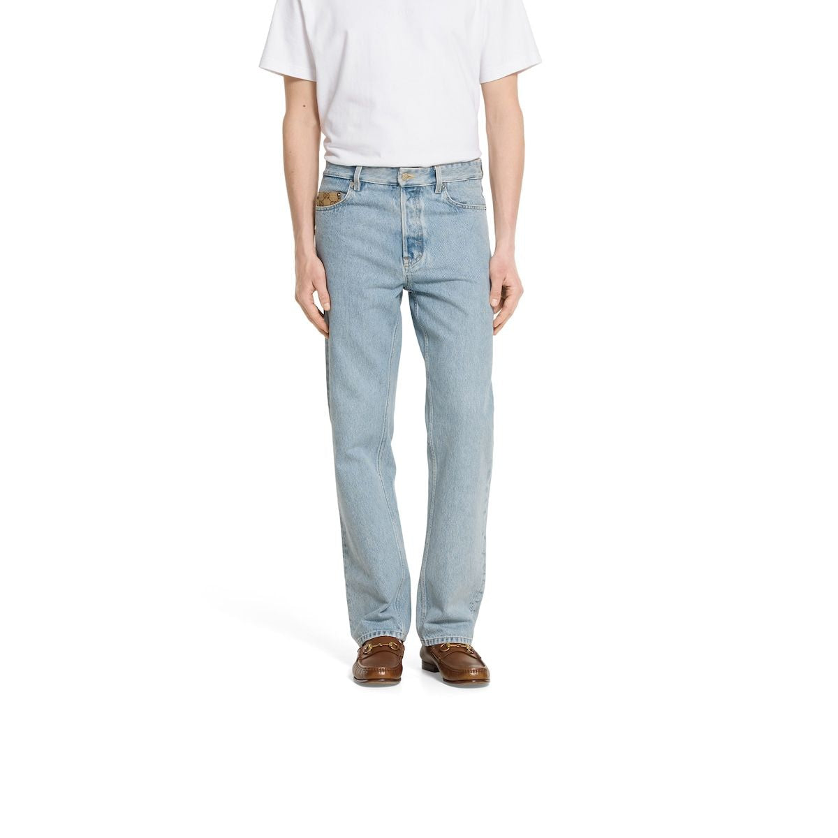 GUCCI Denim Pants with GG Insert - Size 30