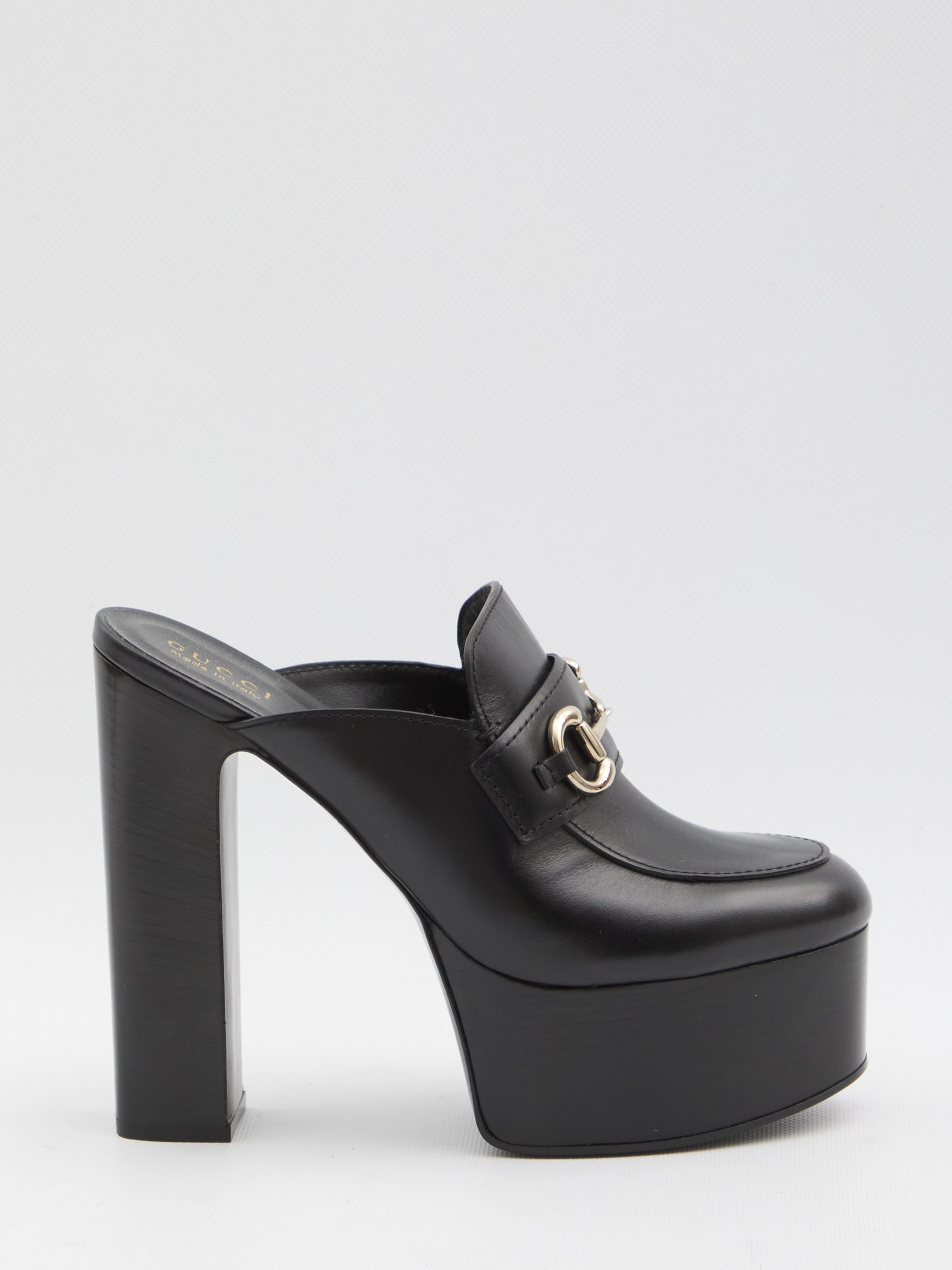 GUCCI Platform Flat with Horsebit - 14.5 cm Heel Height