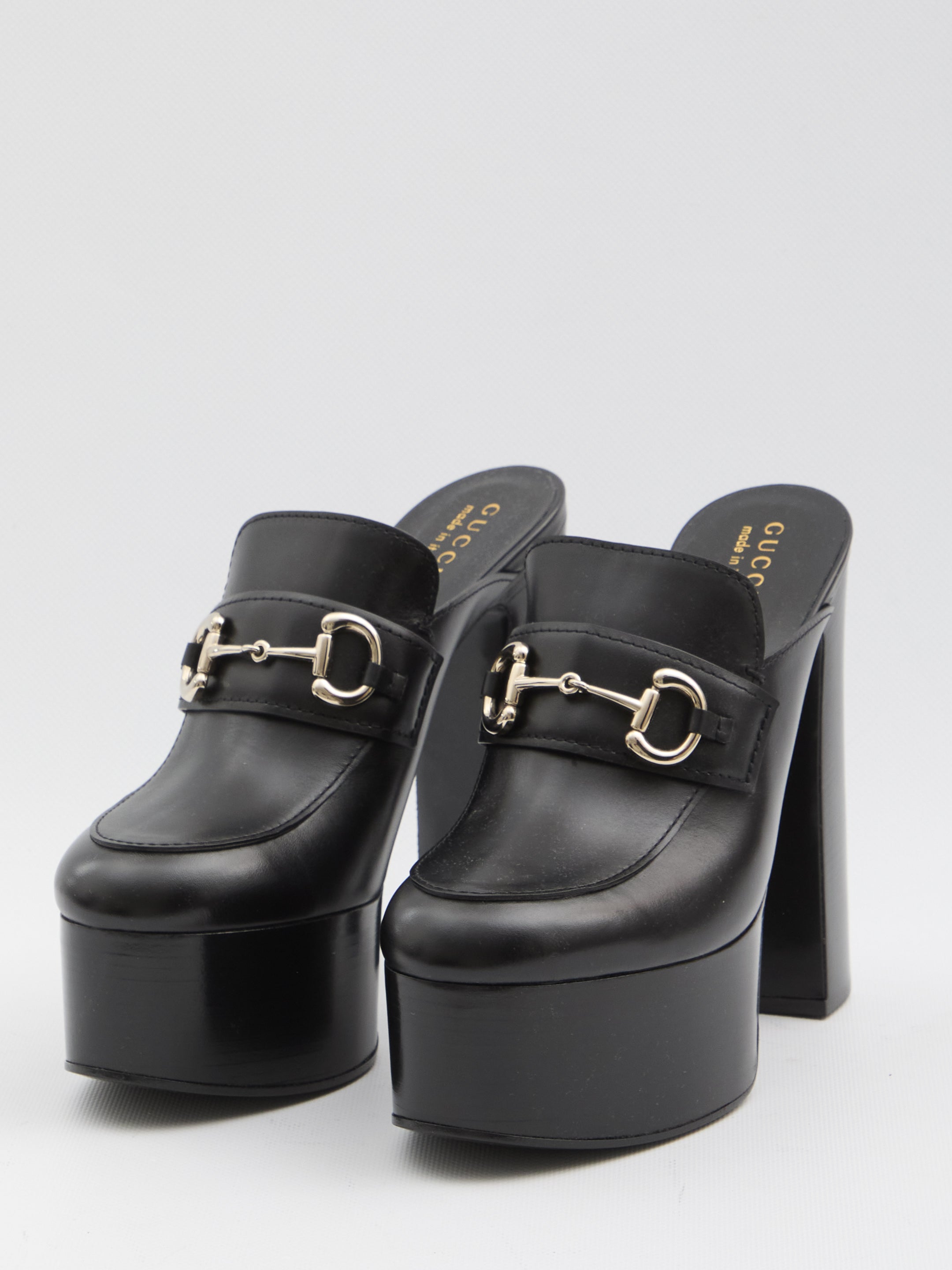 GUCCI Platform Flat with Horsebit - 14.5 cm Heel Height