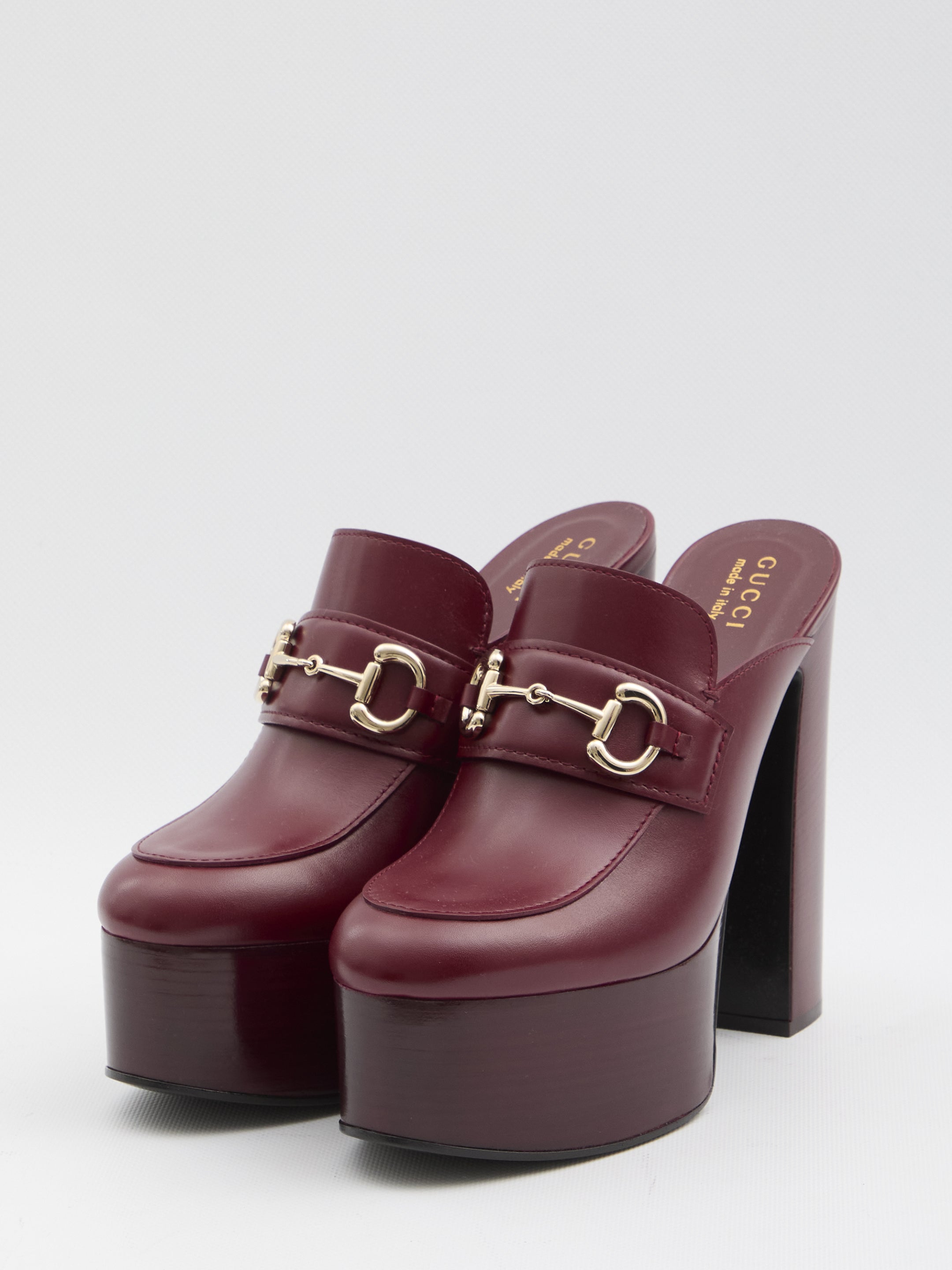 GUCCI Platform Flat with Horsebit - 14.5 cm Heel Height