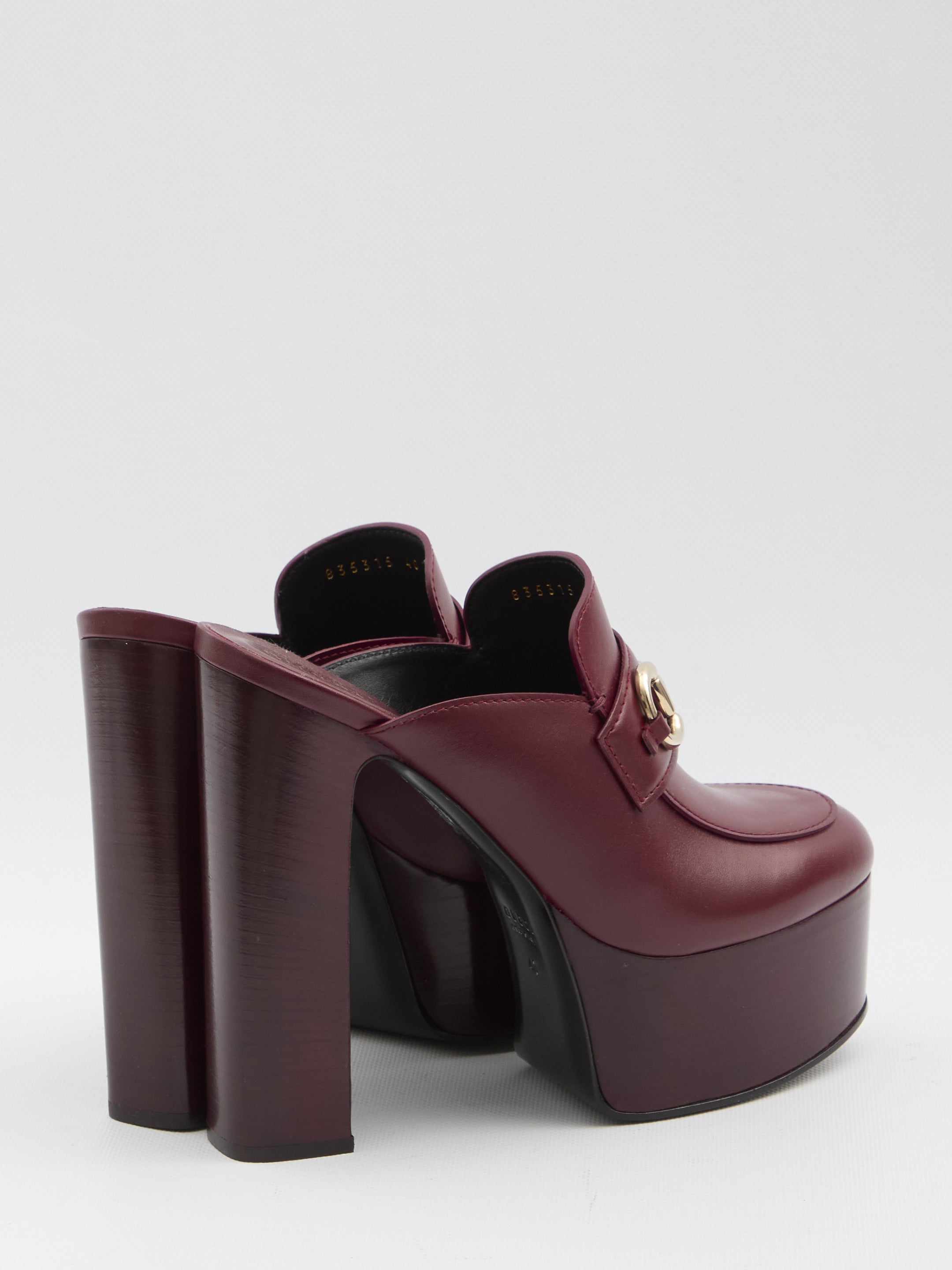 GUCCI Platform Flat with Horsebit - 14.5 cm Heel Height
