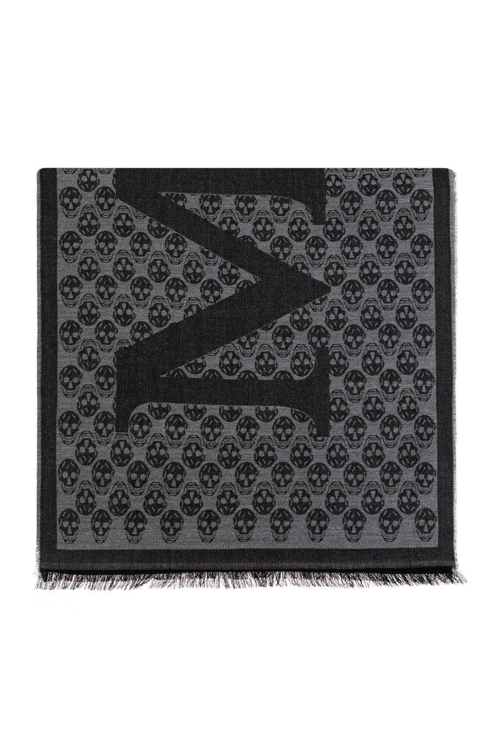 ALEXANDER MCQUEEN Multi Logo Wool Scarf for Men