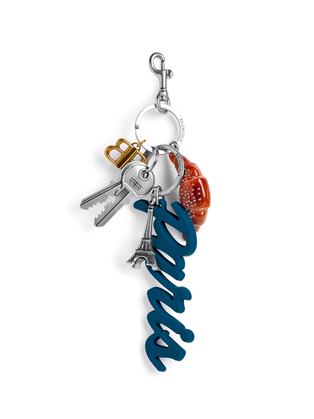 BALENCIAGA Mini Paris Croissant Keychain Charm