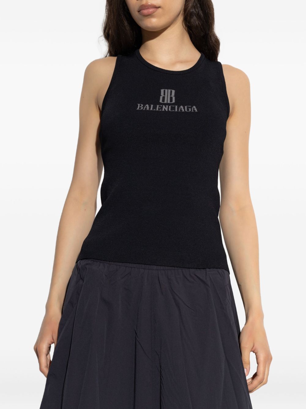 BALENCIAGA Women's Mini Tank Top with Signature Logo