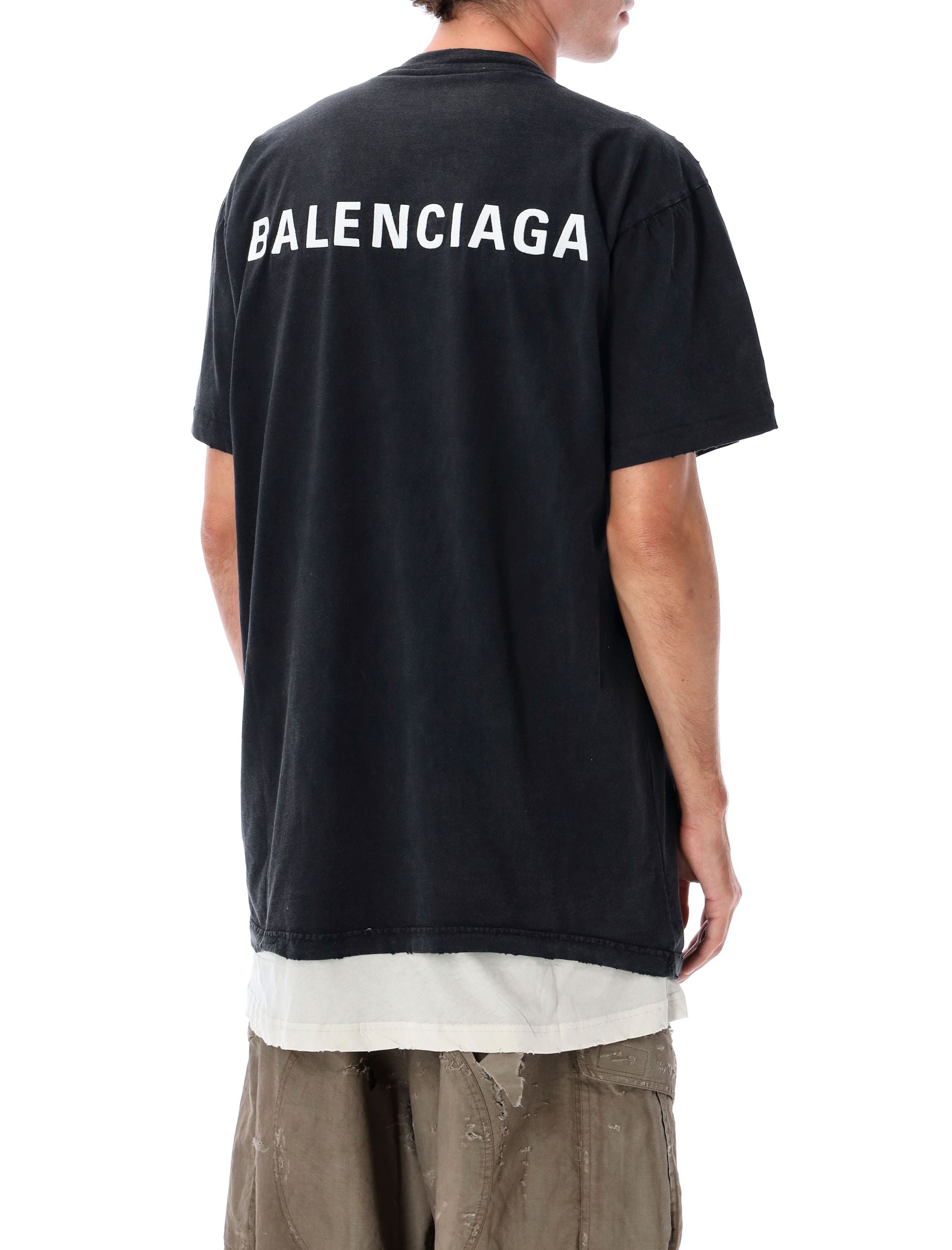 BALENCIAGA Men's Back Double T-Shirt - Size 2