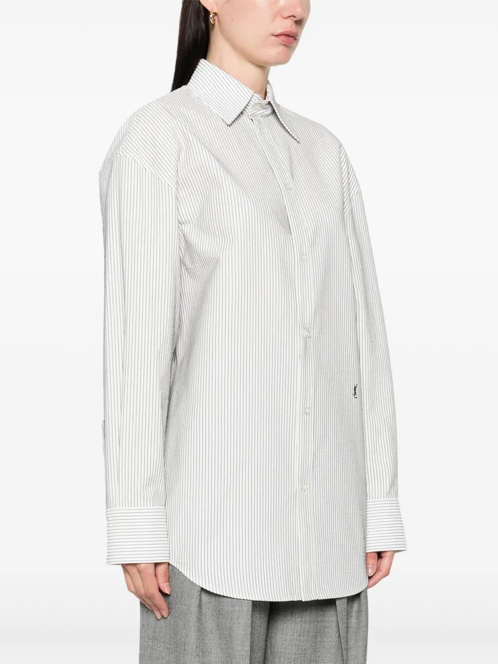 SAINT LAURENT Striped Cotton Shirt - Size 36