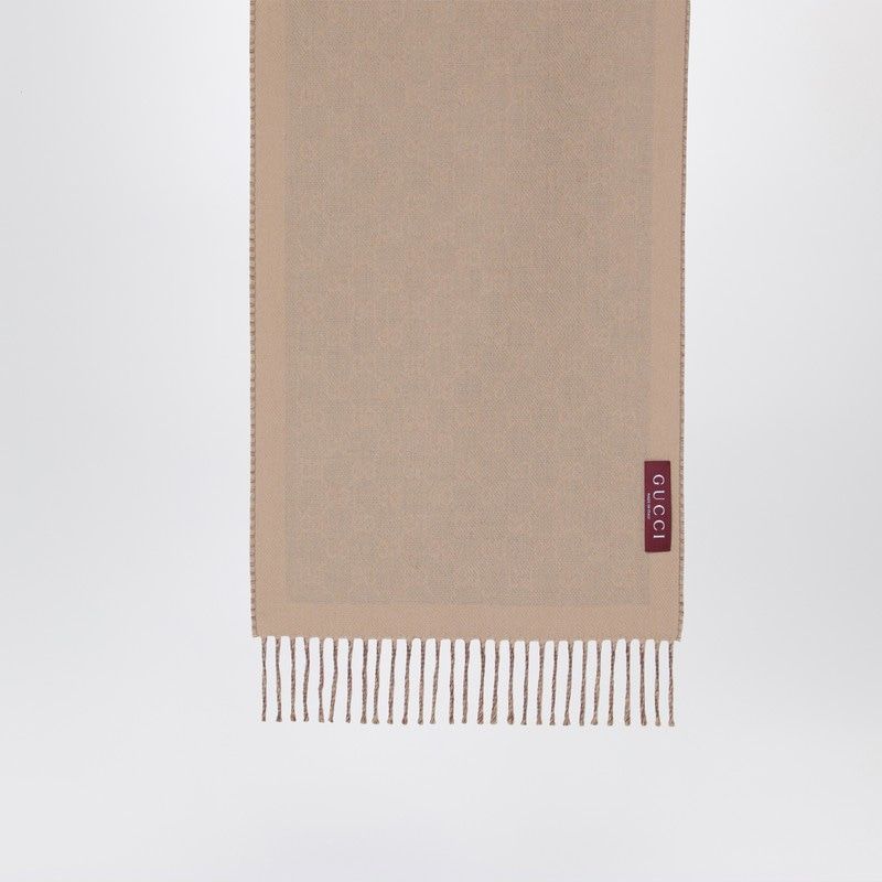 GUCCI Wool Scarf with Fringed Trim - W34CM x D194CM
