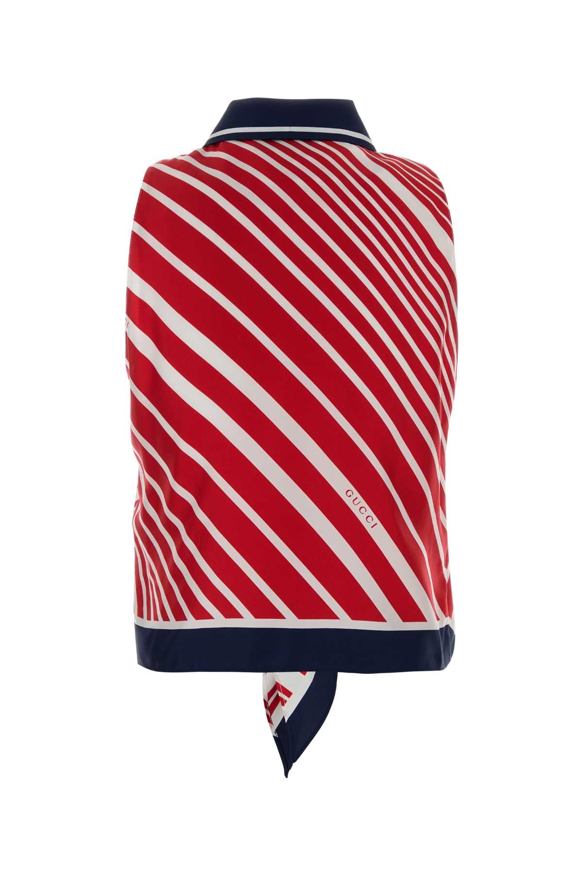 GUCCI Silk Shirt with Marina Stripes for Women