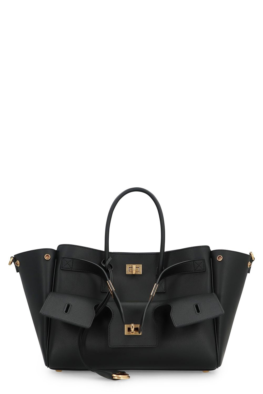 BALENCIAGA Mini Leather Carry All Shopping Handbag