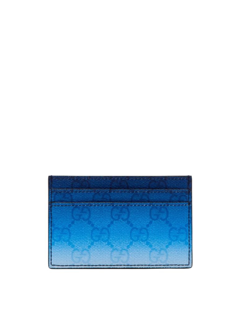 GUCCI Printed Canvas Mini Card Holder