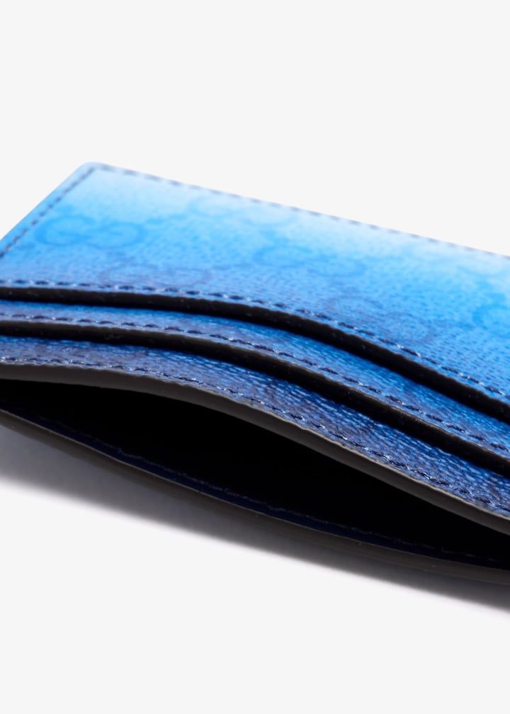 GUCCI Printed Canvas Mini Card Holder