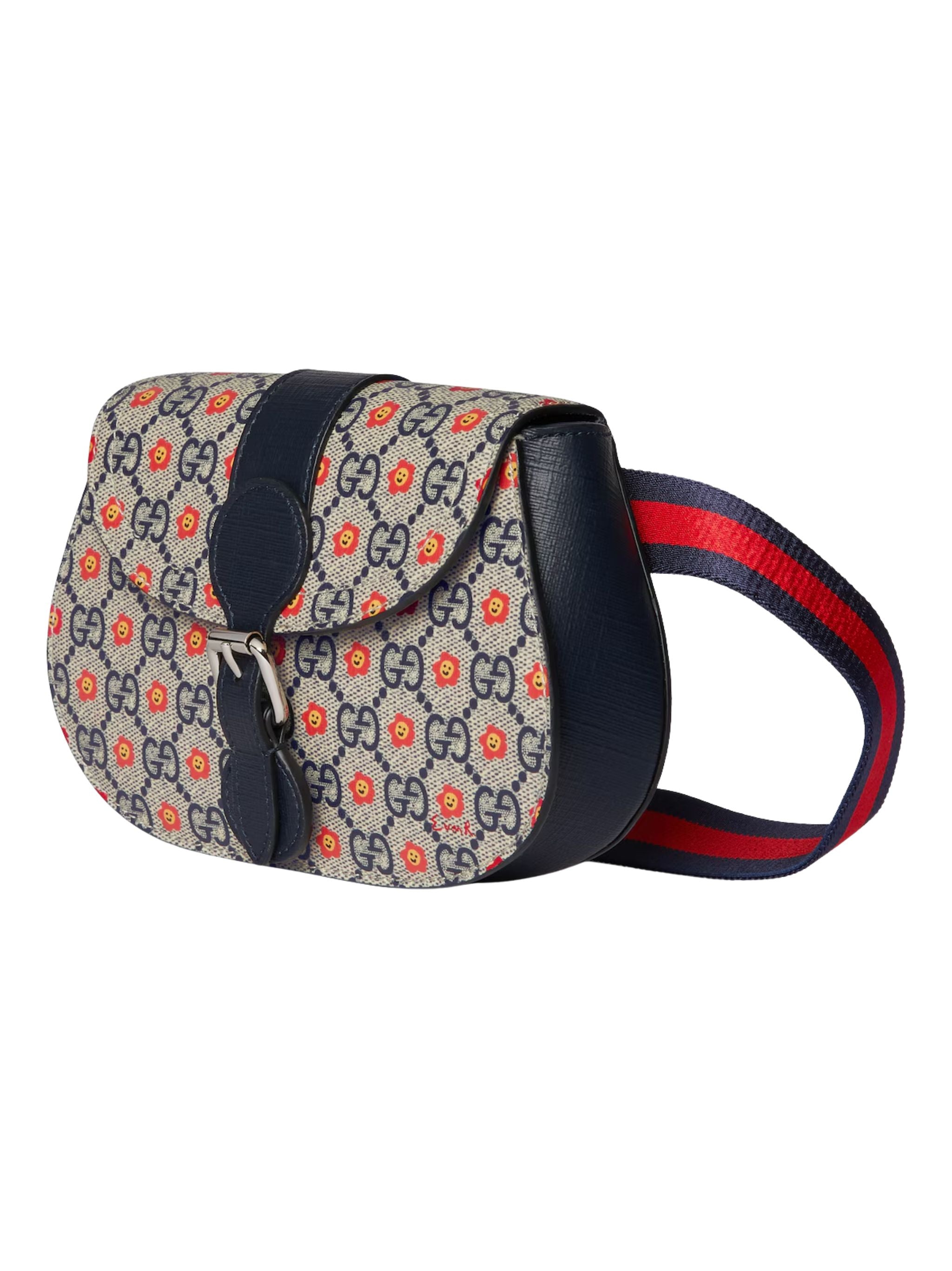 GUCCI KIDS Junior Mini Handbag with Supreme Flowers Design