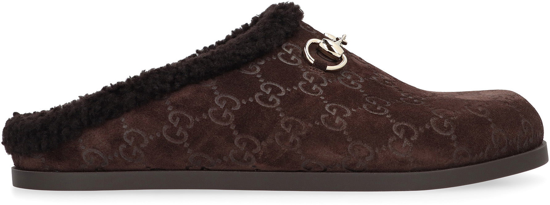 GUCCI Suede GG Slide Sandals for Women