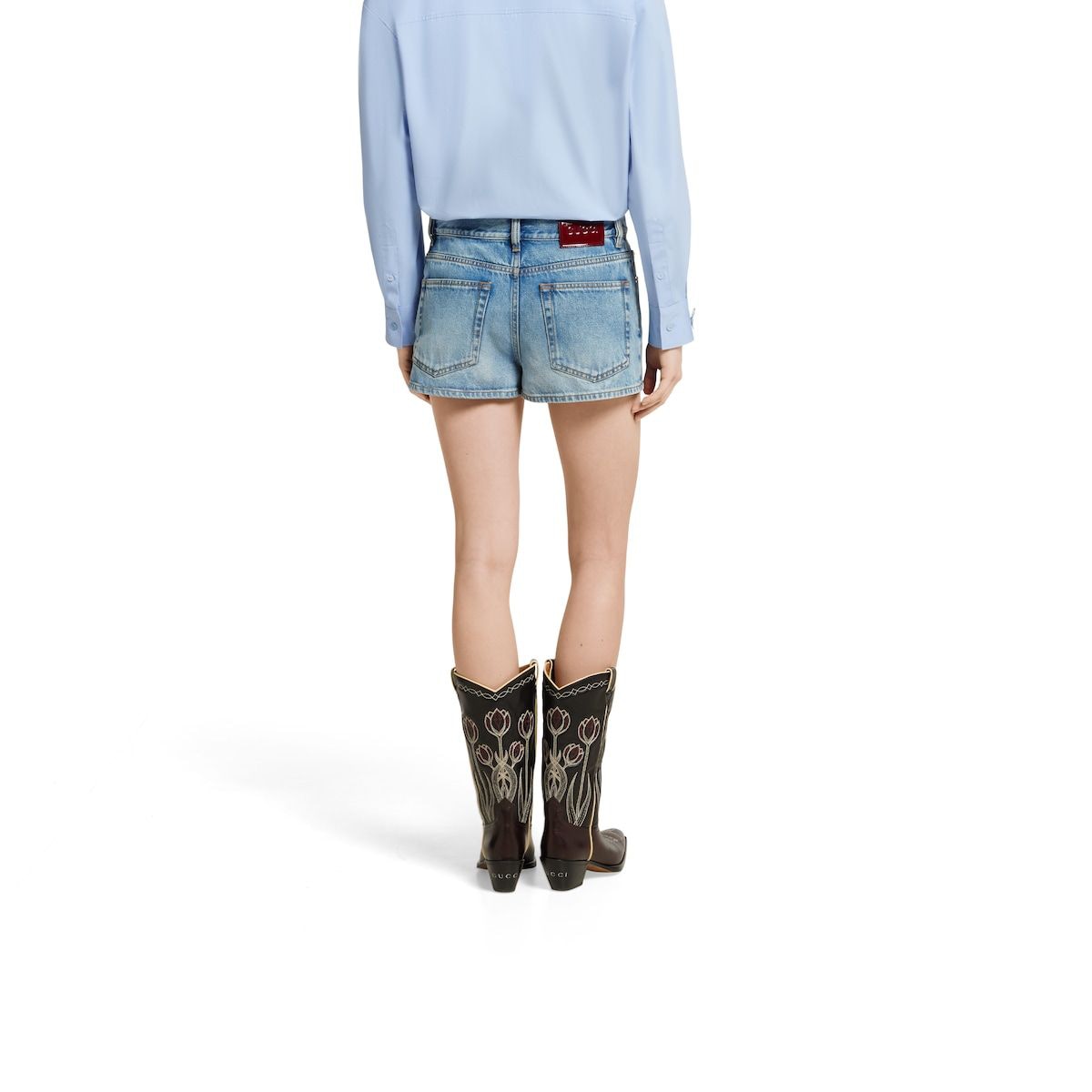 GUCCI Cotton Denim Shorts for Women