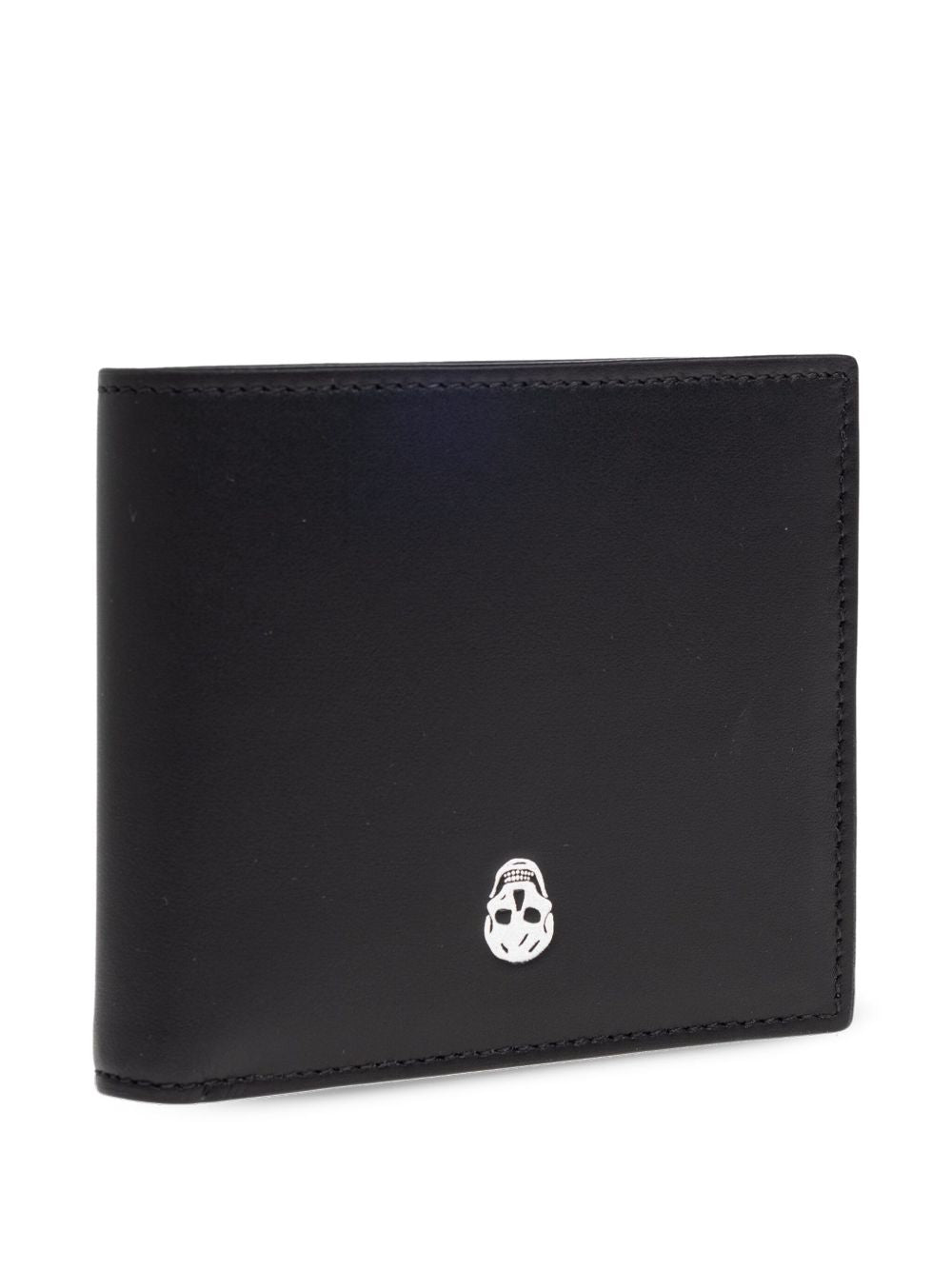 ALEXANDER MCQUEEN Men's Skull Motif Mini Leather Wallet