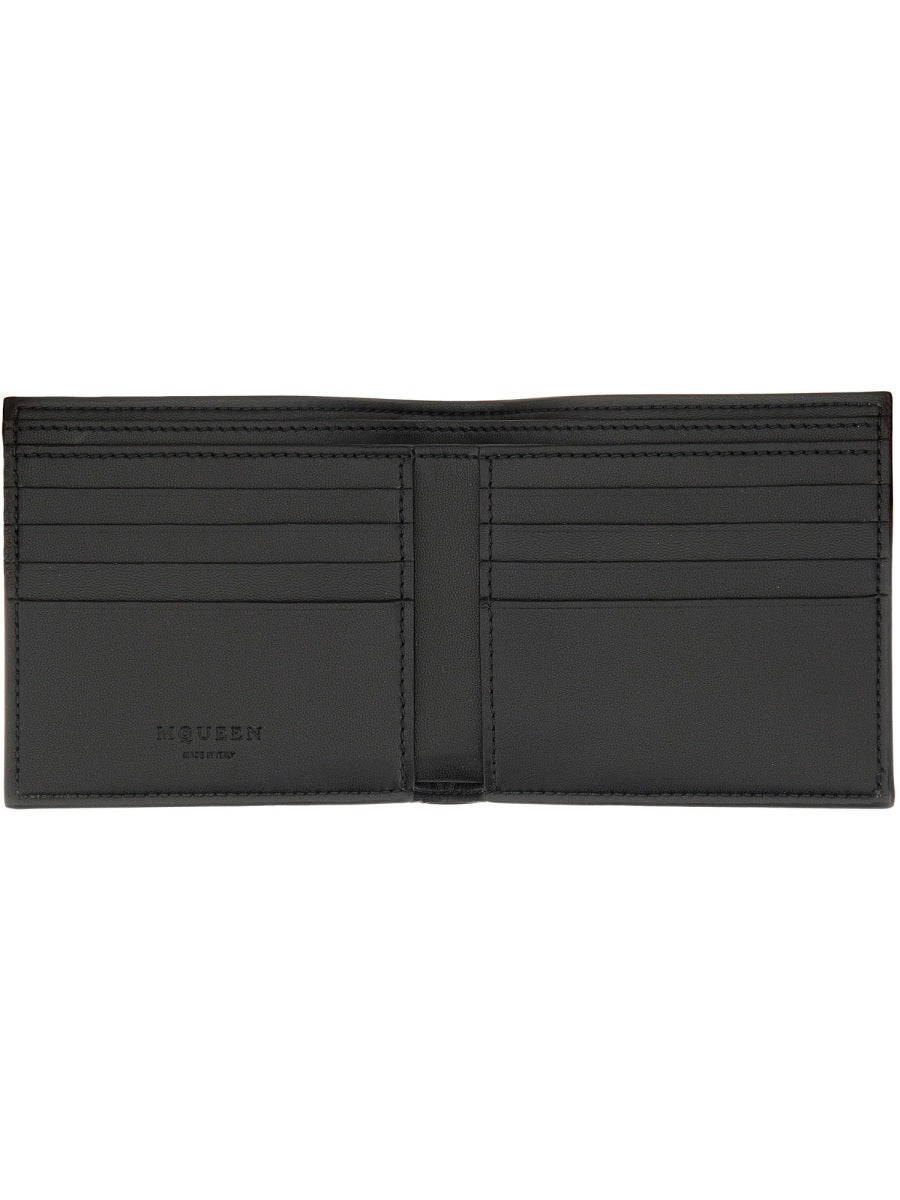 ALEXANDER MCQUEEN Mini 100% Leather Skin Wallet for Men