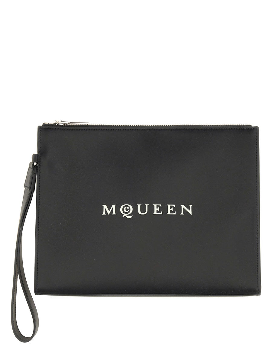 ALEXANDER MCQUEEN Leather Skin Mini Clutch Bag for Men