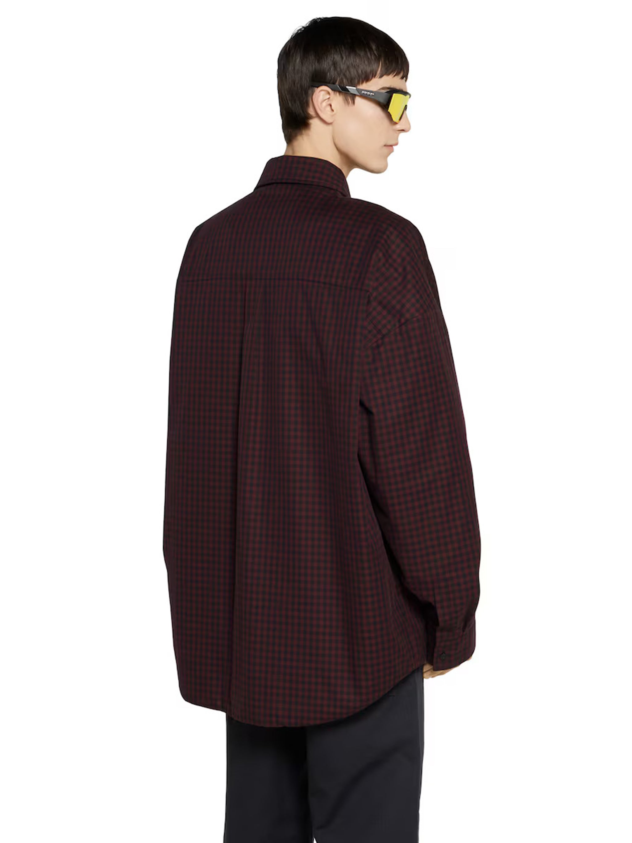 GUCCI Men's Cotton Gingham Padded Jacket - Size 46