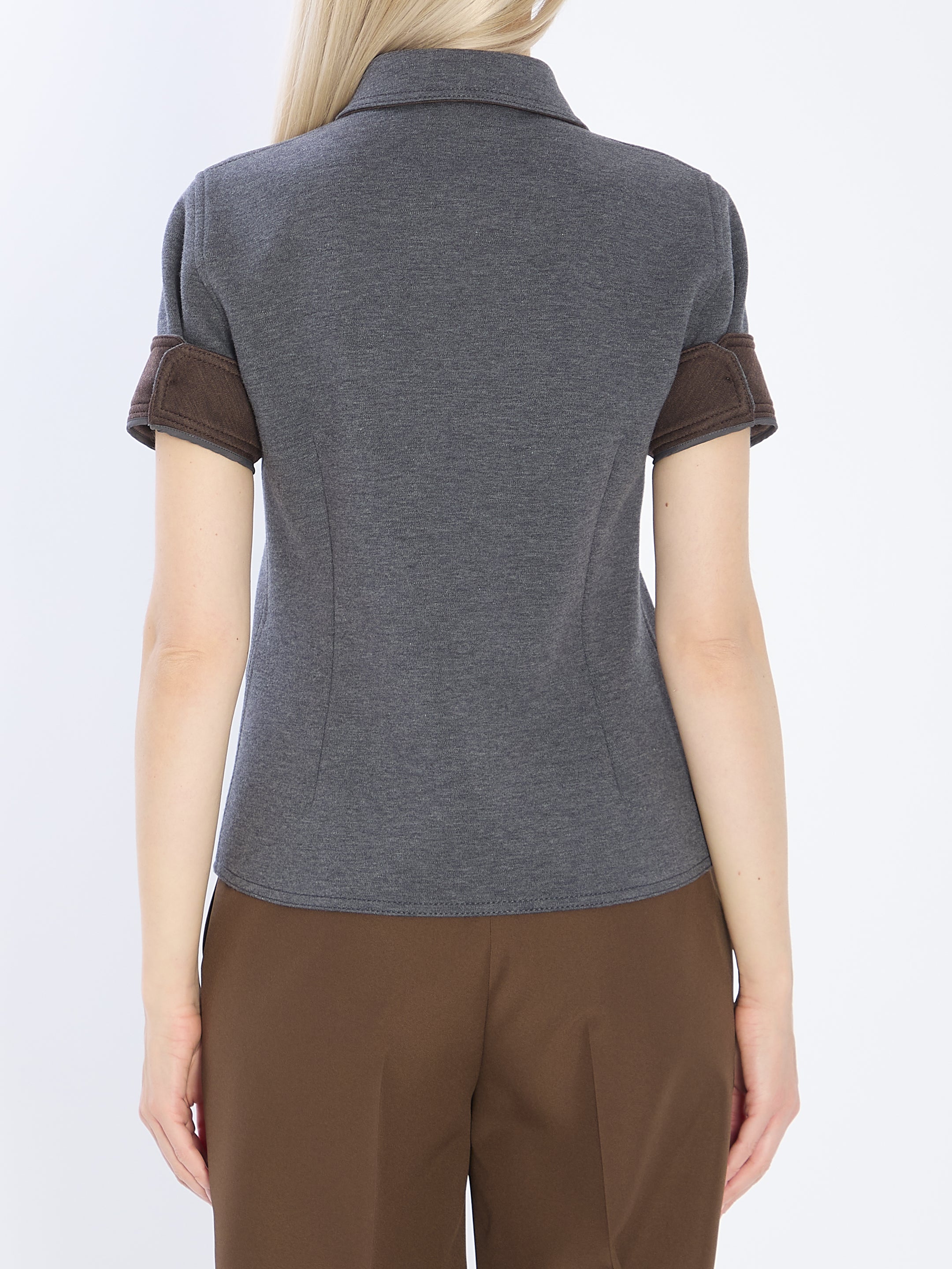 GUCCI Cotton and Wool Shirt with Long Pointed Collar - Size 42 IT