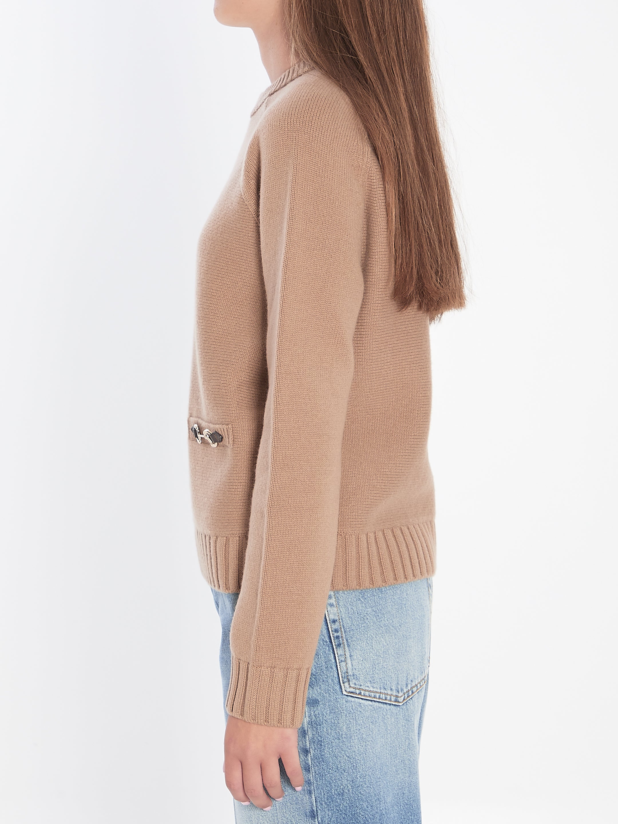 GUCCI Women's Wool Cashmere Top with Horsebit