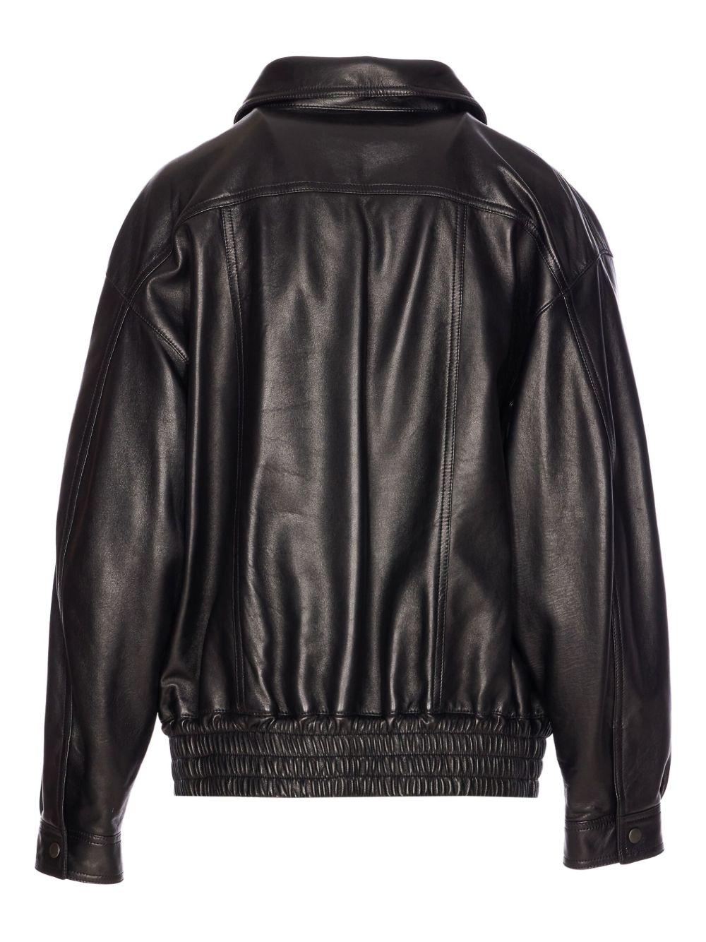 SAINT LAURENT High Neck Leather Jacket for Women