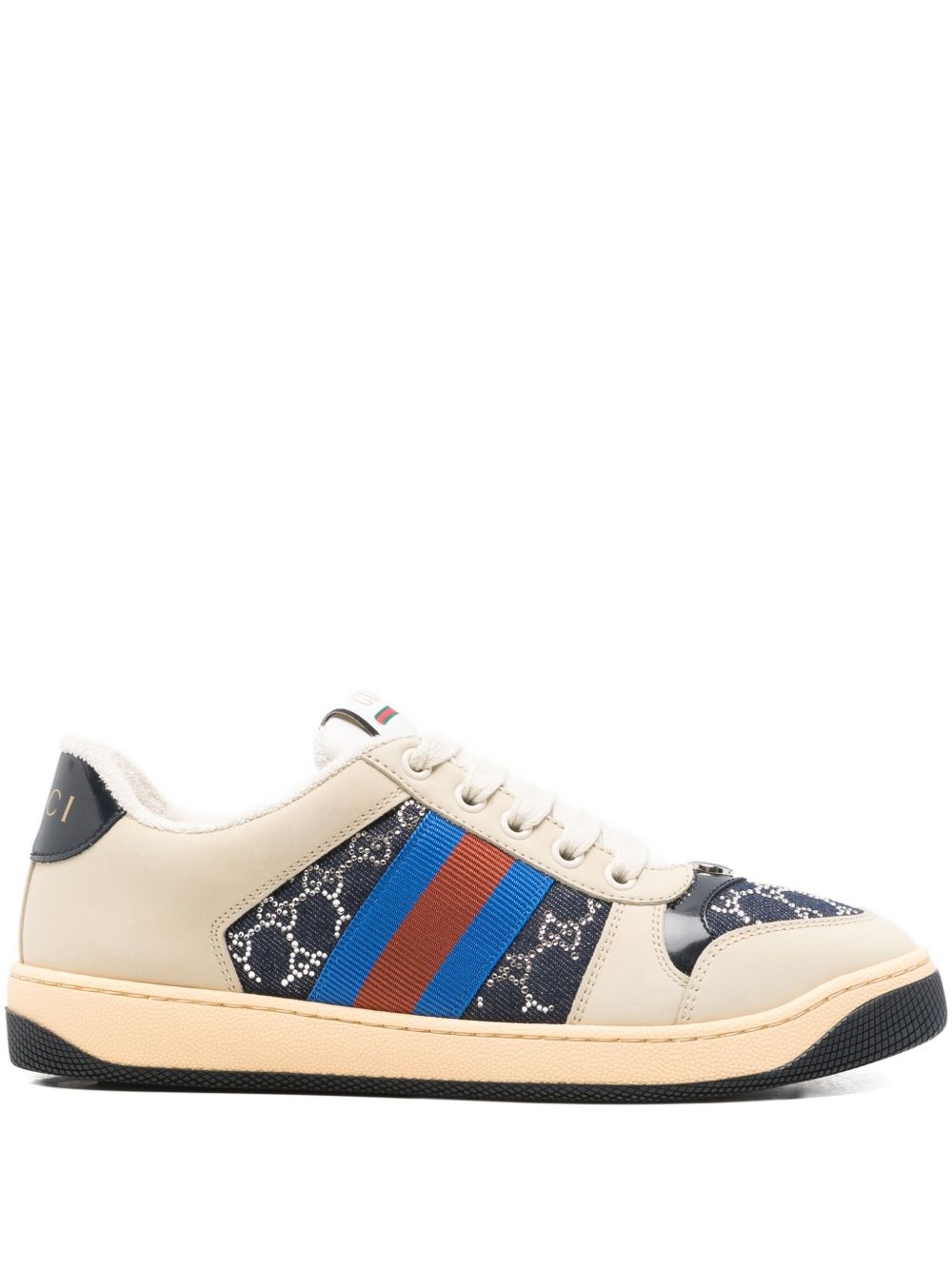 GUCCI Screener Sneakers with GG Crystals - Women's Fashion