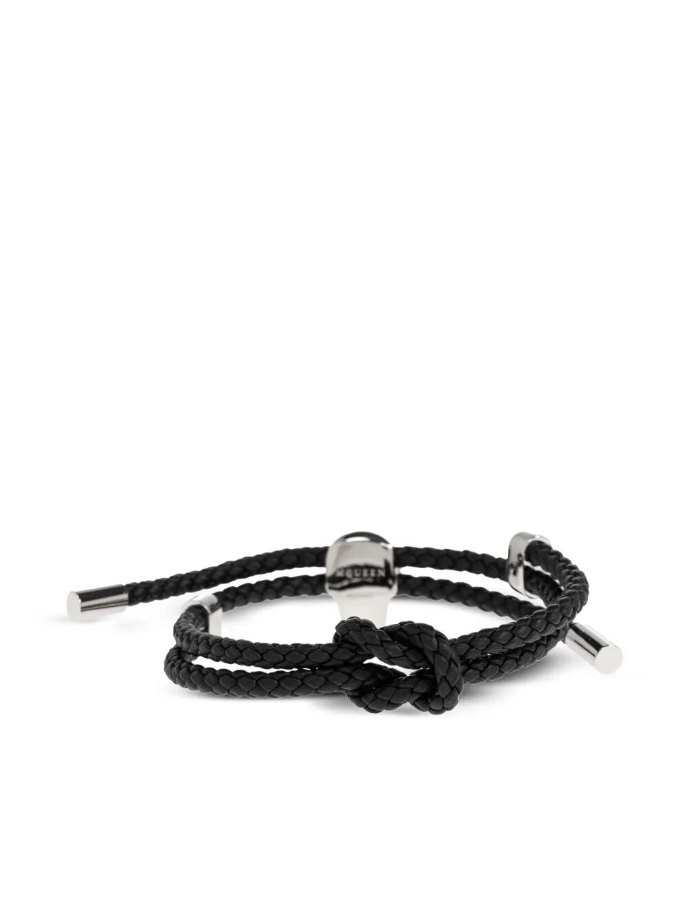 ALEXANDER MCQUEEN Skull Braided Leather Cord Bracelet