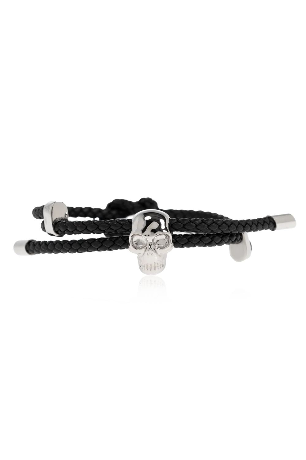 ALEXANDER MCQUEEN Skull Braided Leather Cord Bracelet