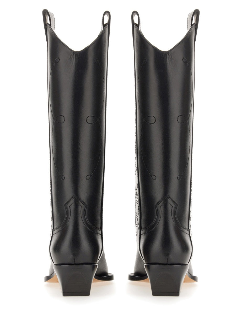 OFF-WHITE Texas-Inspired Leather Walking Boots for Women