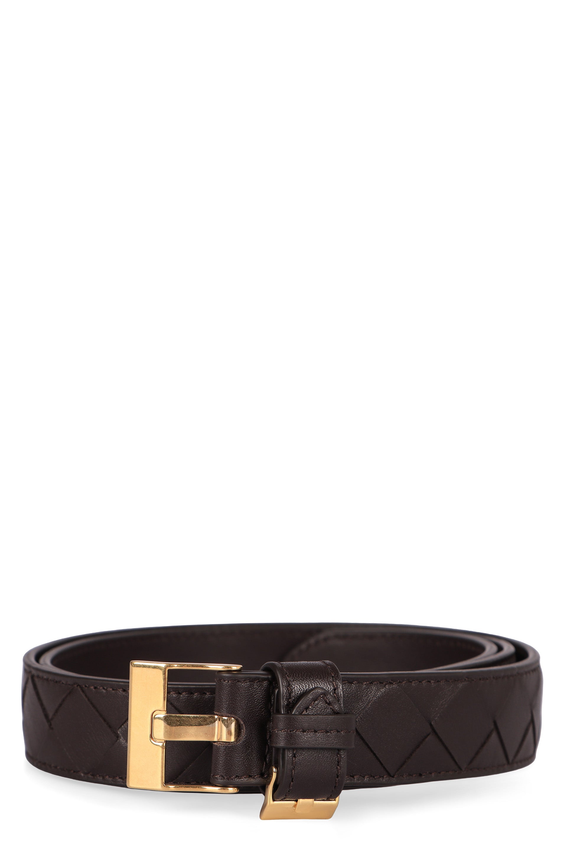 BOTTEGA VENETA Intrecciato Leather Watch Belt - 2.5 cm