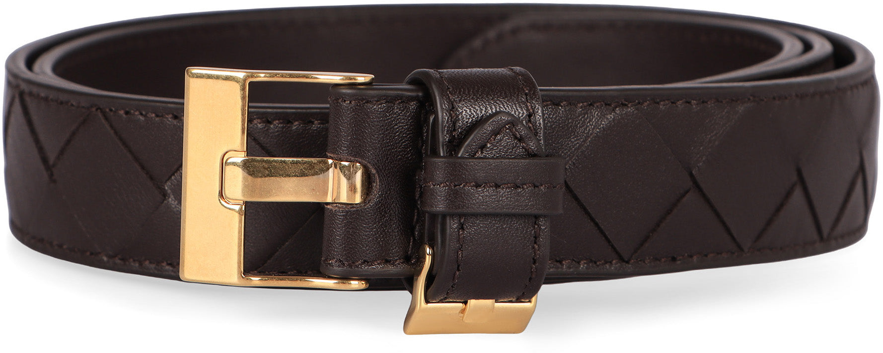 BOTTEGA VENETA Intrecciato Leather Watch Belt - 2.5 cm