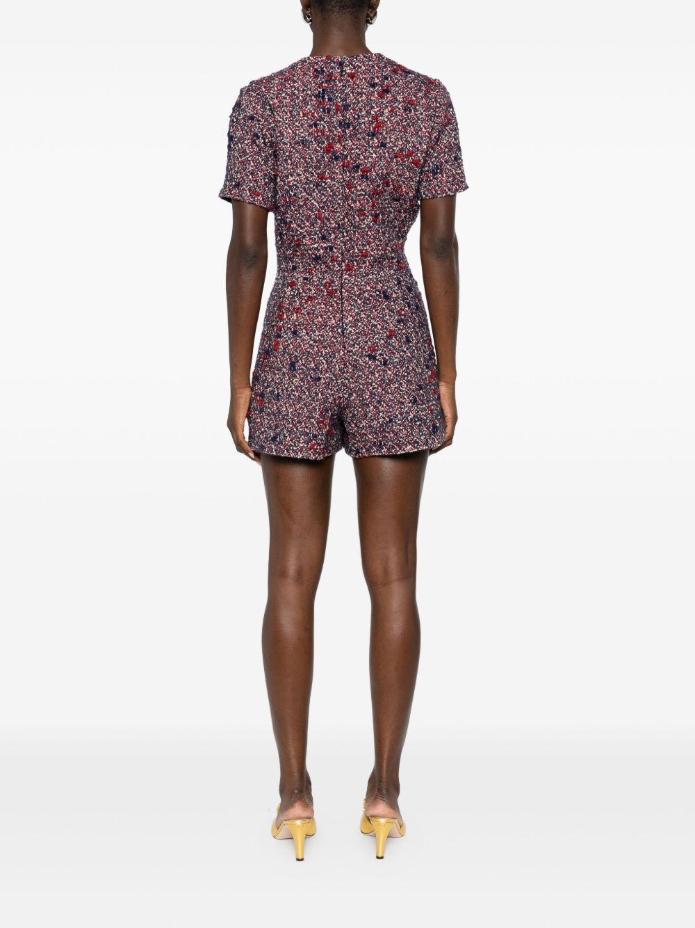 GUCCI Mini Bouclé Wool Short Jumpsuit