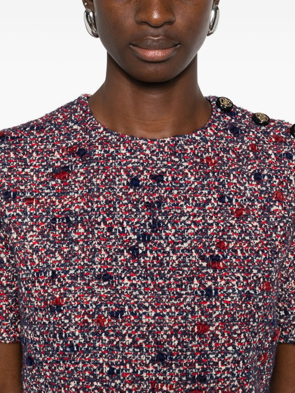 GUCCI Mini Bouclé Wool Short Jumpsuit