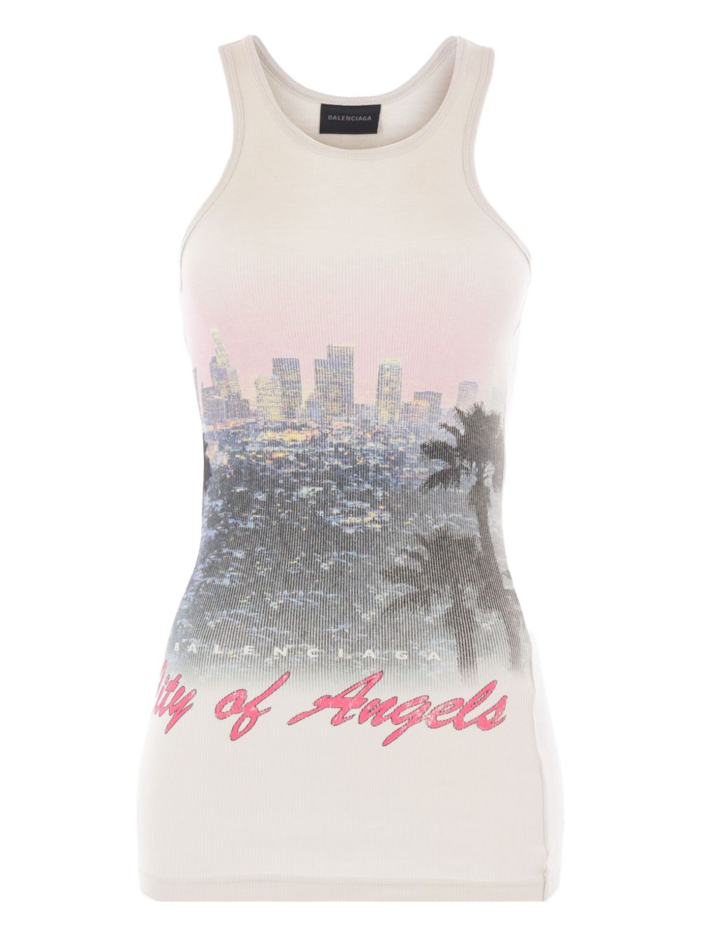 BALENCIAGA City of Angels Ribbed Tank Top - Women's