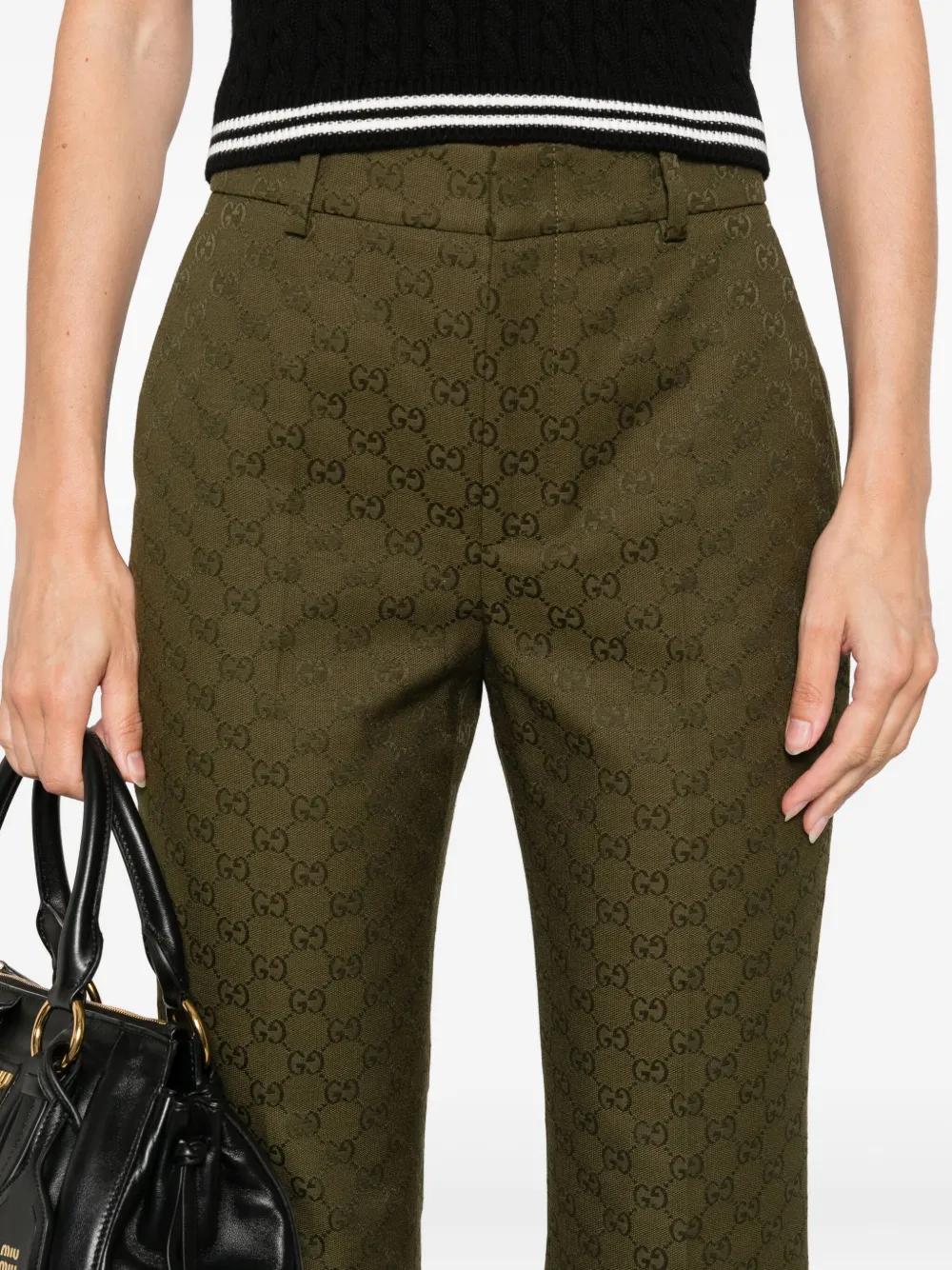 GUCCI GG Monogram Straight-Leg Pants - Women's