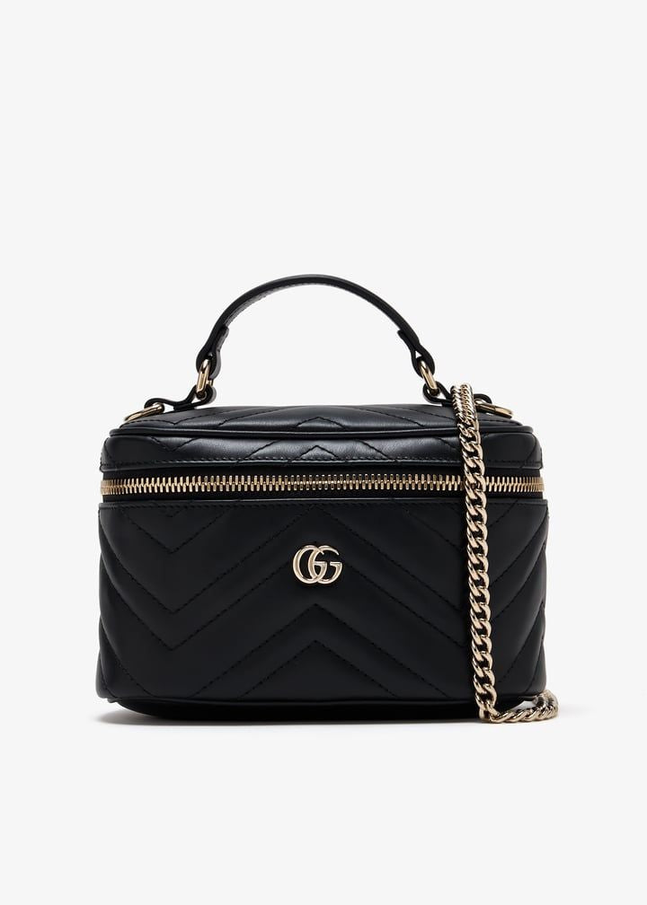 GUCCI Mini Chevron Leather Handbag with Mirror - FW25