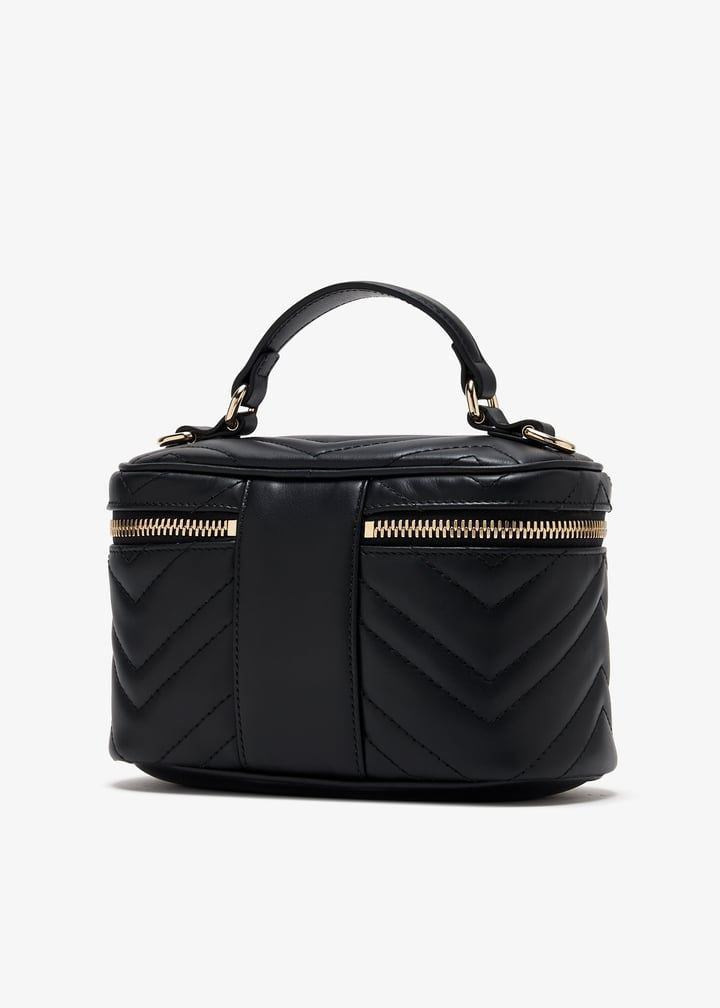 GUCCI Mini Chevron Leather Handbag with Mirror - FW25