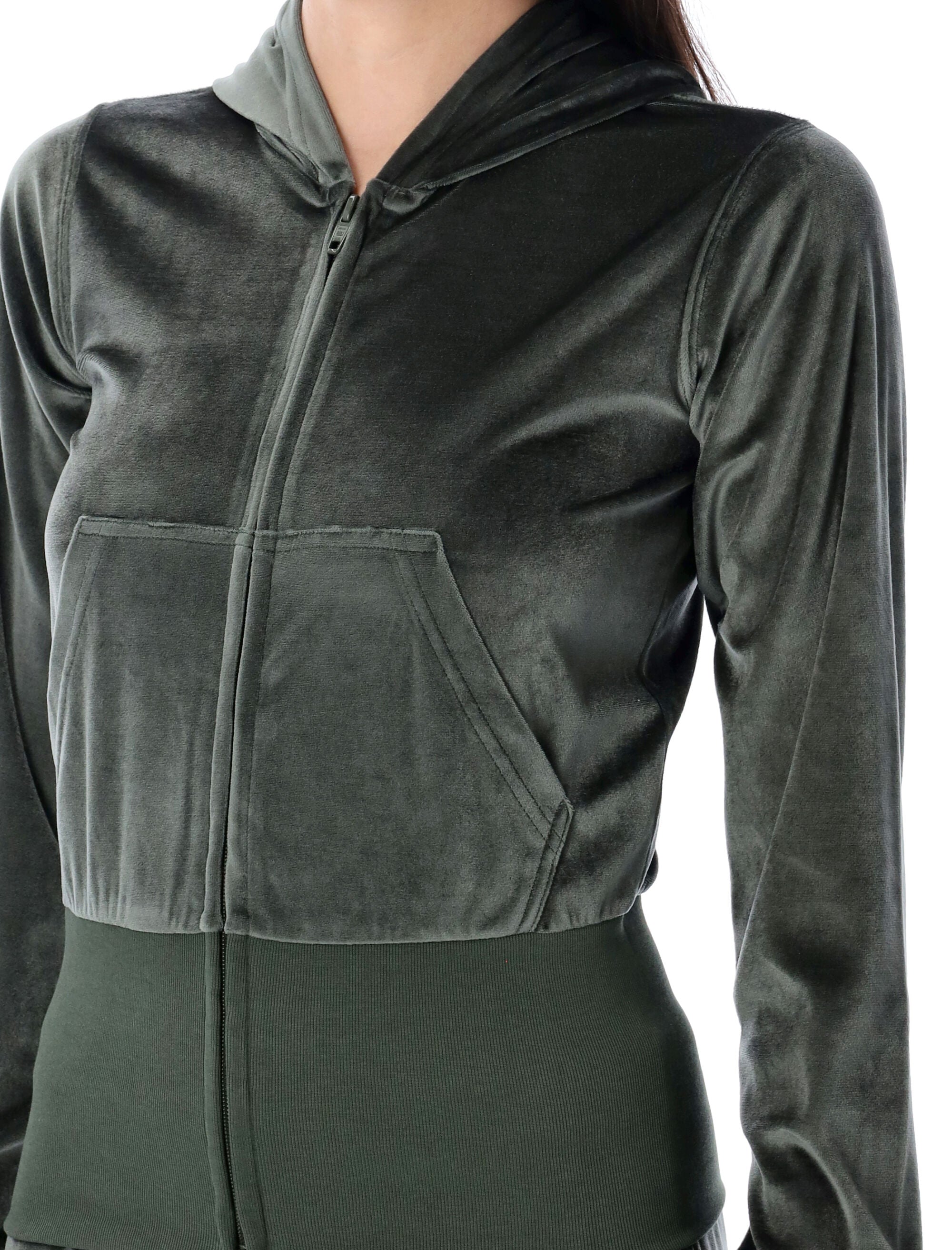 BALENCIAGA Velvet Zip-Up Hoodie for Women - Size S