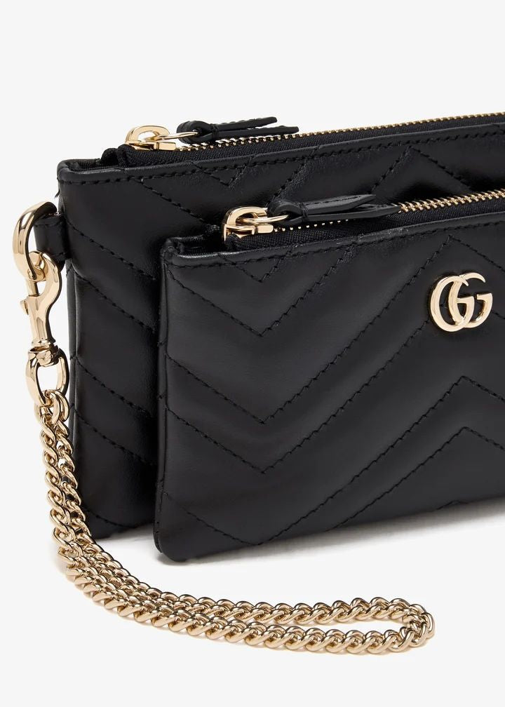 GUCCI Mini Quilted Chain Pouch Handbag