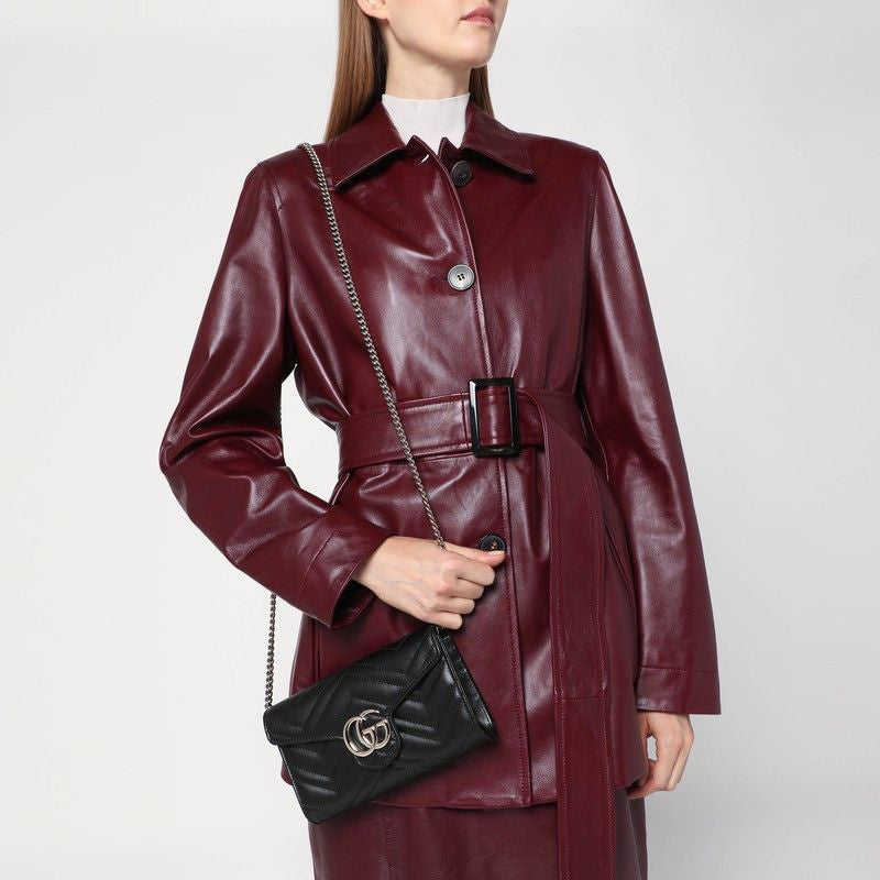 GUCCI Mini Leather Crossbody Wallet