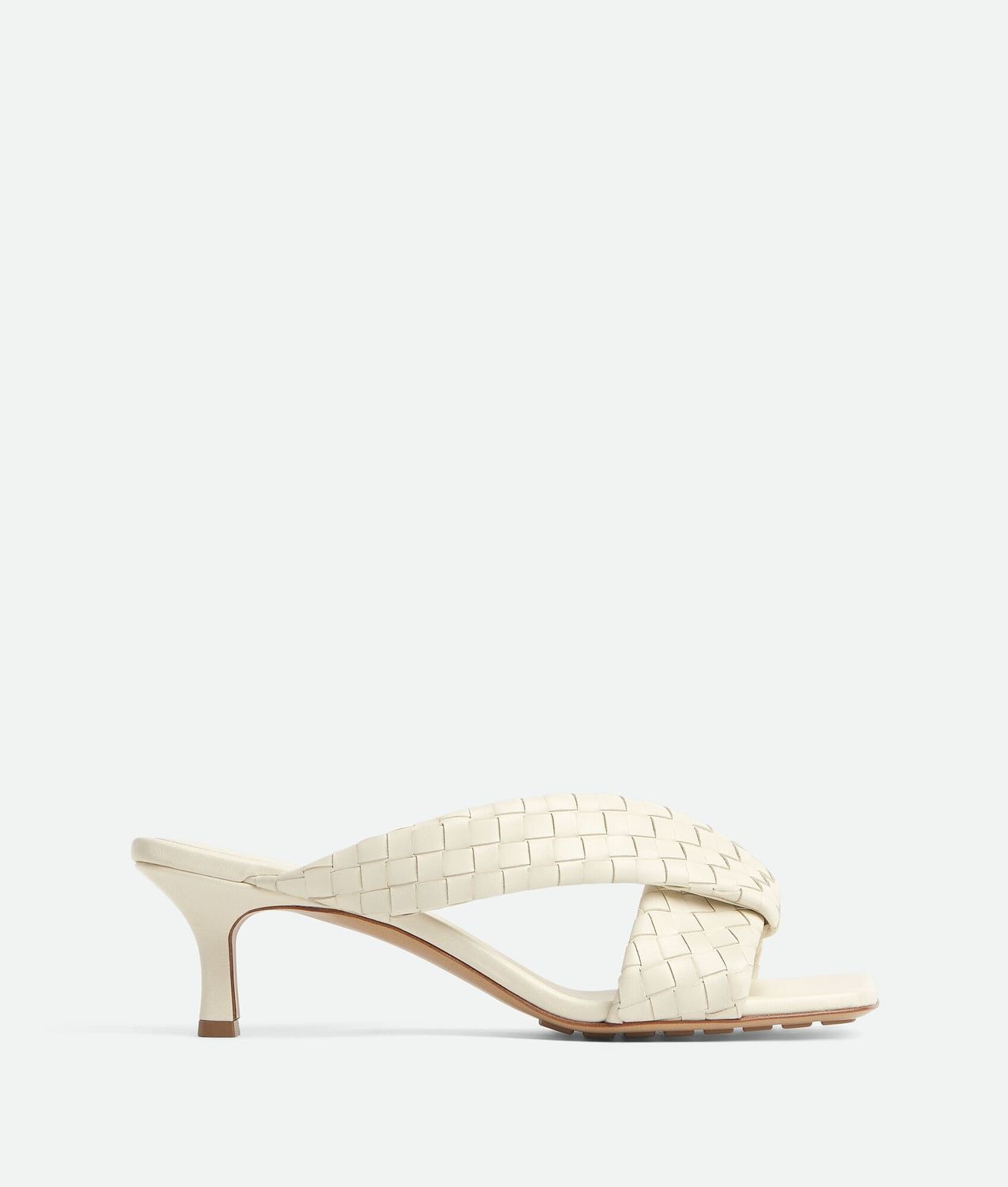 BOTTEGA VENETA Leather Riva Mini Flat Sandals - Kitten Heel