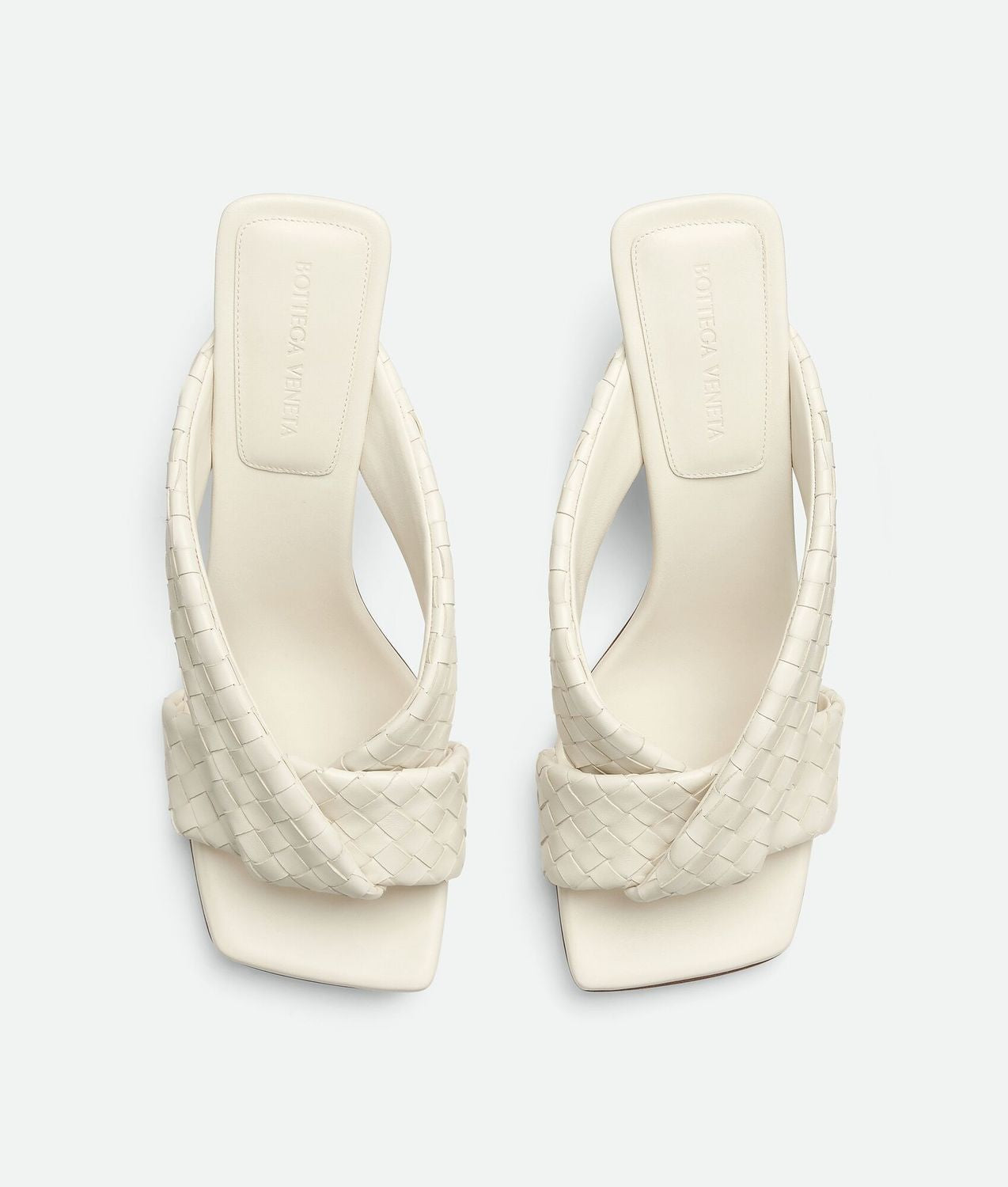 BOTTEGA VENETA Leather Riva Mini Flat Sandals - Kitten Heel